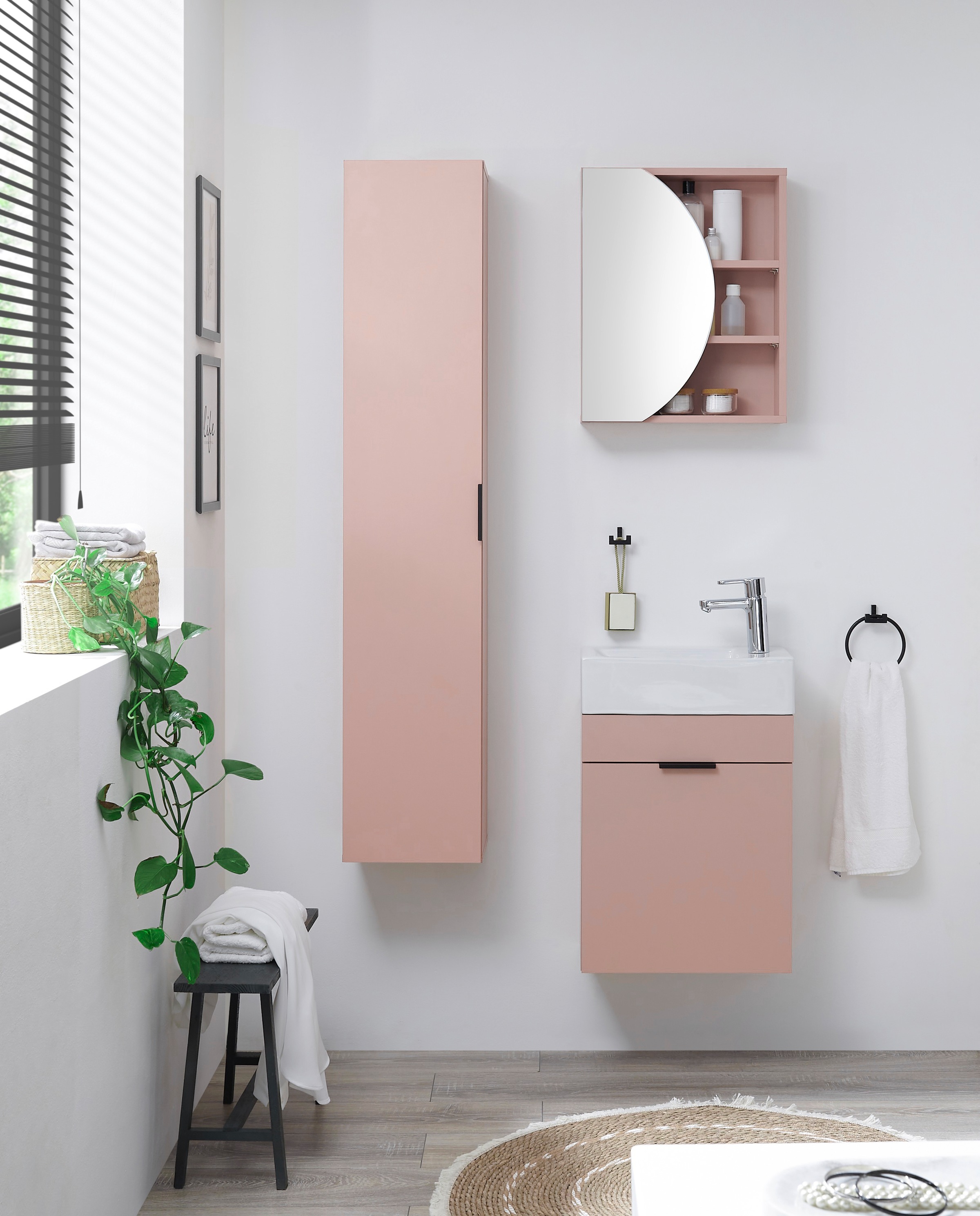 BASIC by Balculina Spiegelschrank »Nancy BxHxT 45x45x15 cm« 1 Stk. tlg. Breite 45 cm, offene Fächer