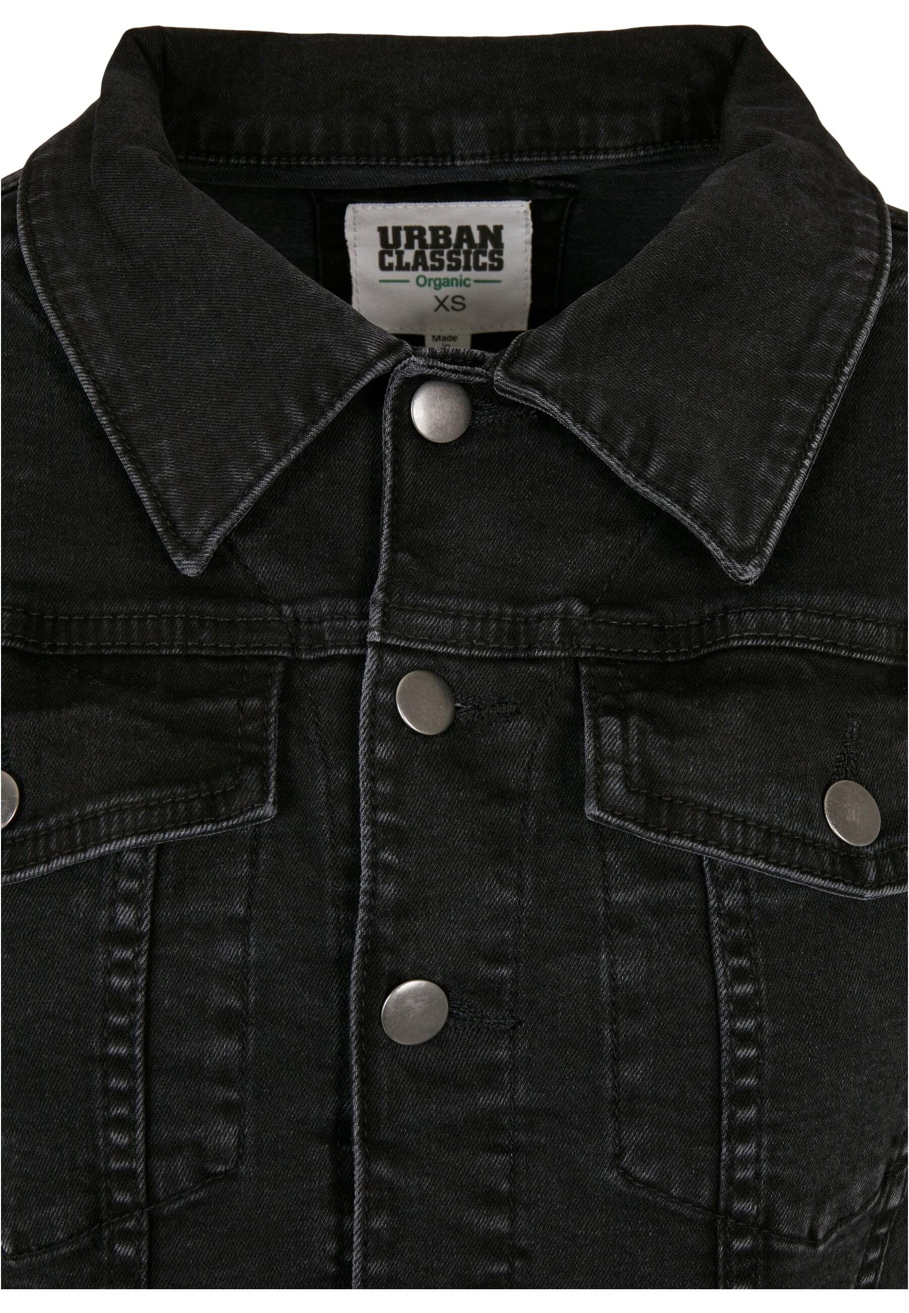 Thumbnail - URBAN CLASSICS Jeansjacke "Urban Classics Damen Ladies Organic Denim Jacket" 1 Stk. tlg. ohne Kapuze