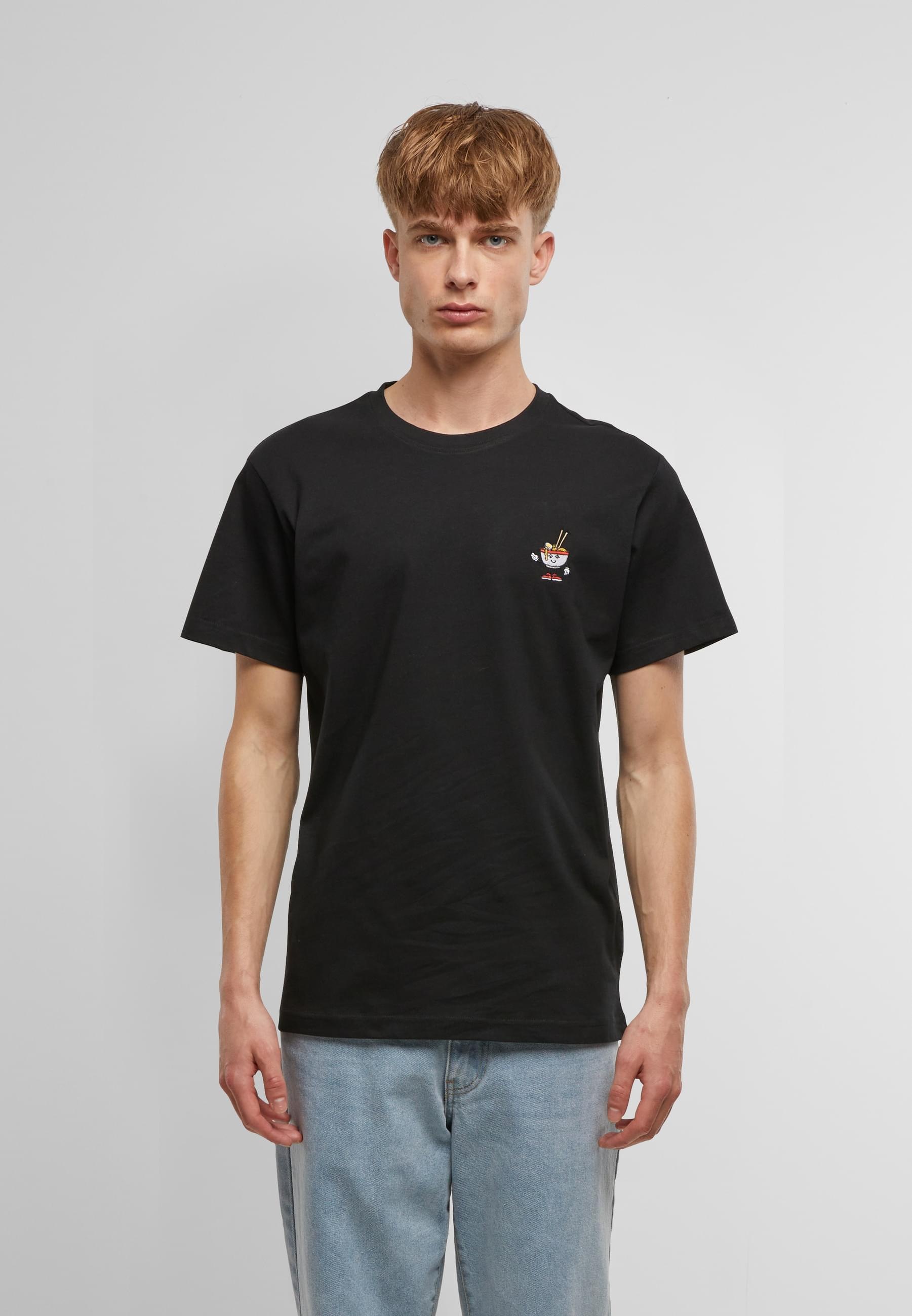 MisterTee T-Shirt »MisterTee Herren Peace Noodles Tee EMB«, (1 tlg.)
