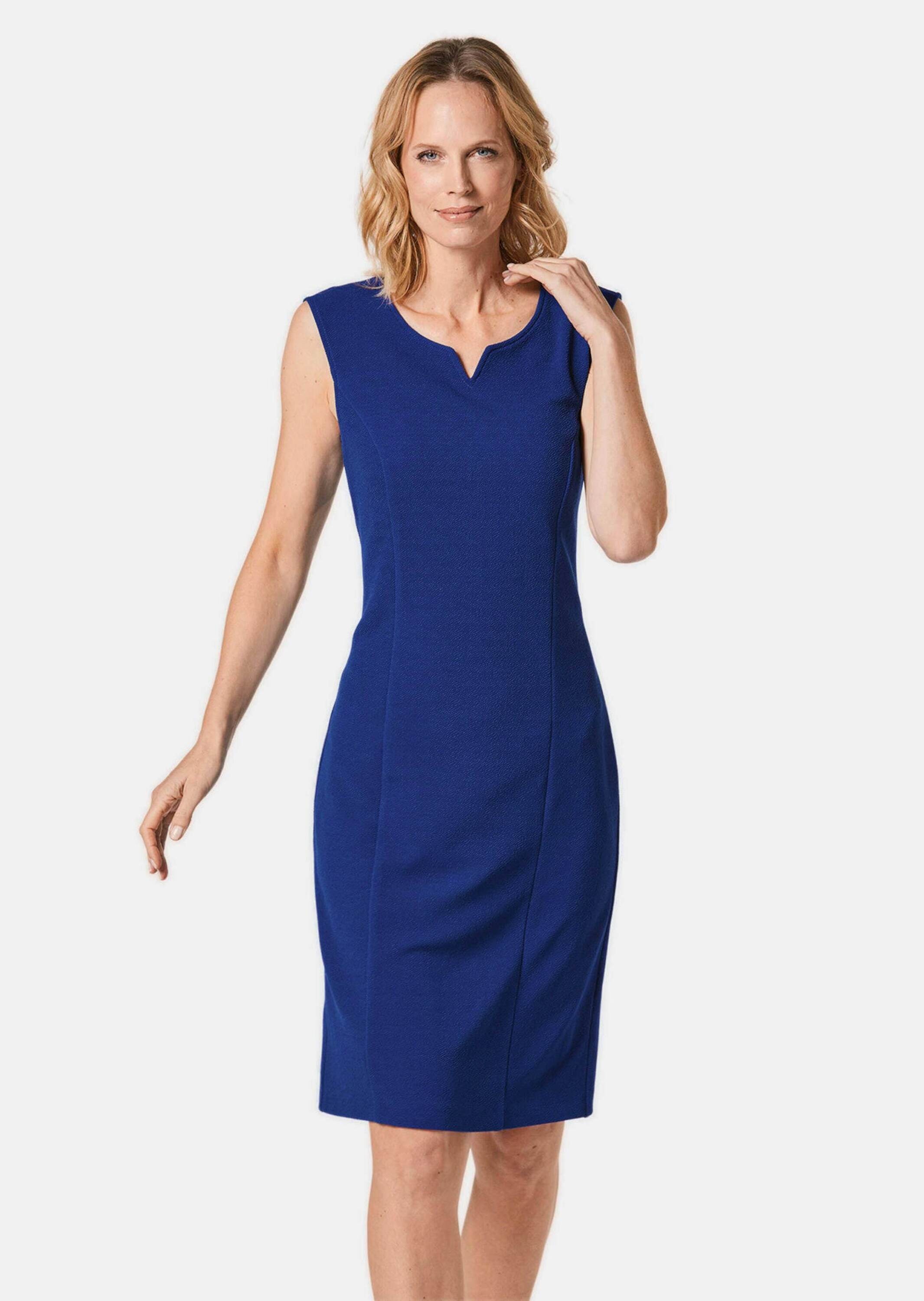 GOLDNER Sommerkleid "Kurzgröße Strukturiertes Jerseykleid" Schlitz günstig online kaufen