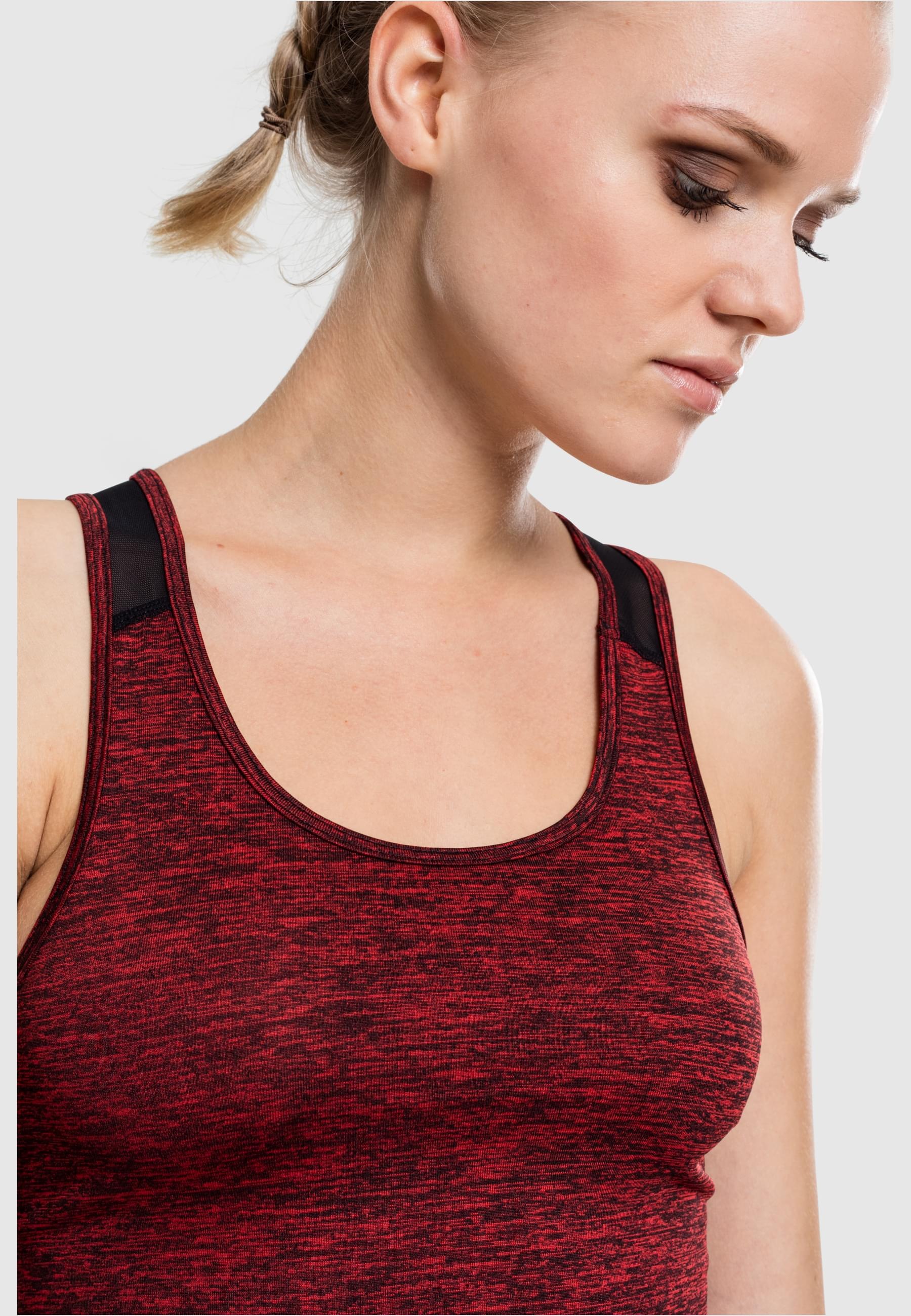 URBAN CLASSICS Muskelshirt »Urban Classics Damen Ladies Active Melange Trainings Top«, (1 tlg.)