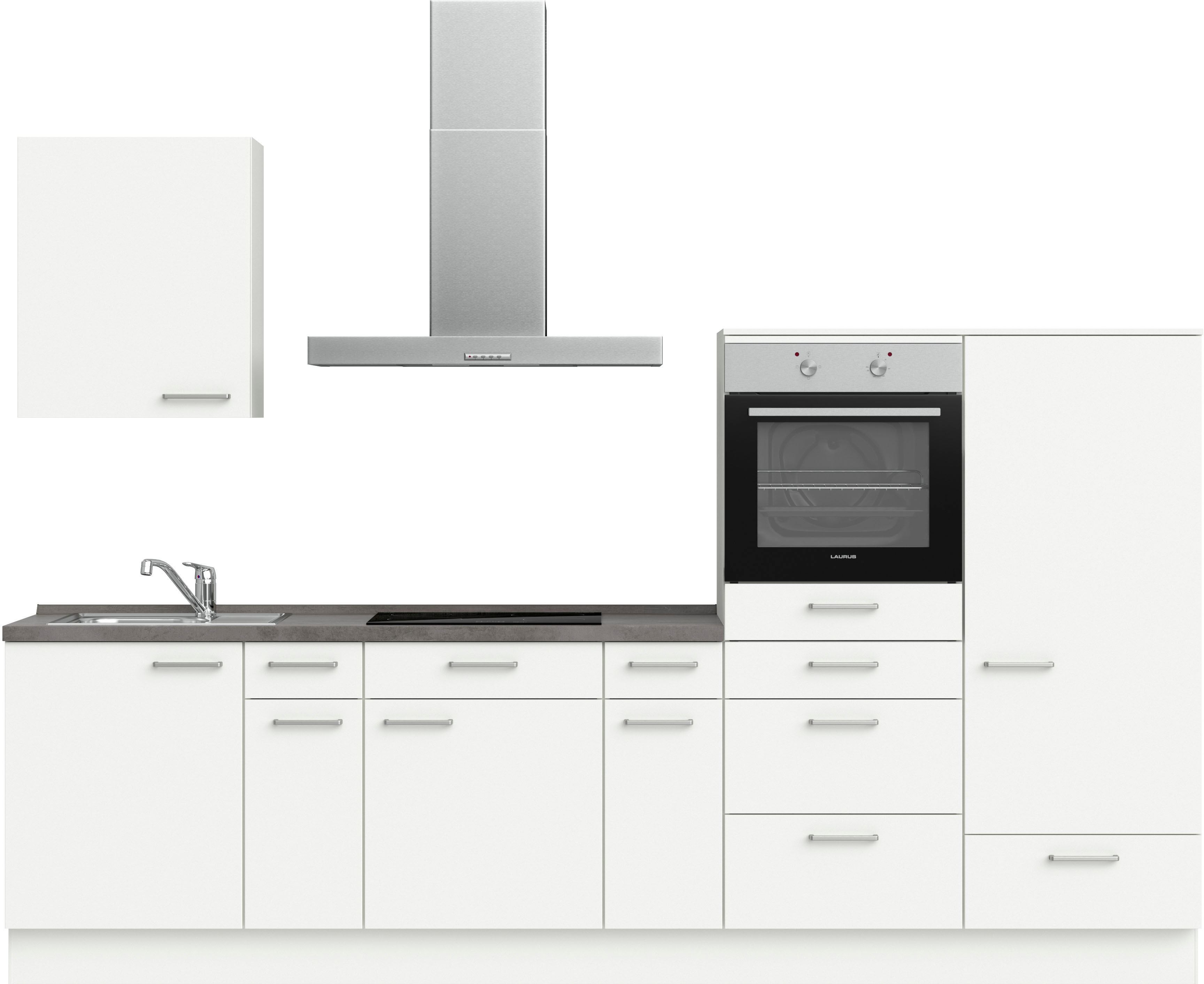 nobilia Küchenzeile ""Touch I", NEU: individuell anpassbar mit gratis Profi-Beratung" vormontiert, Breite 300 cm, Ausrichtung wählbar, wahlw. mit E-Geräten