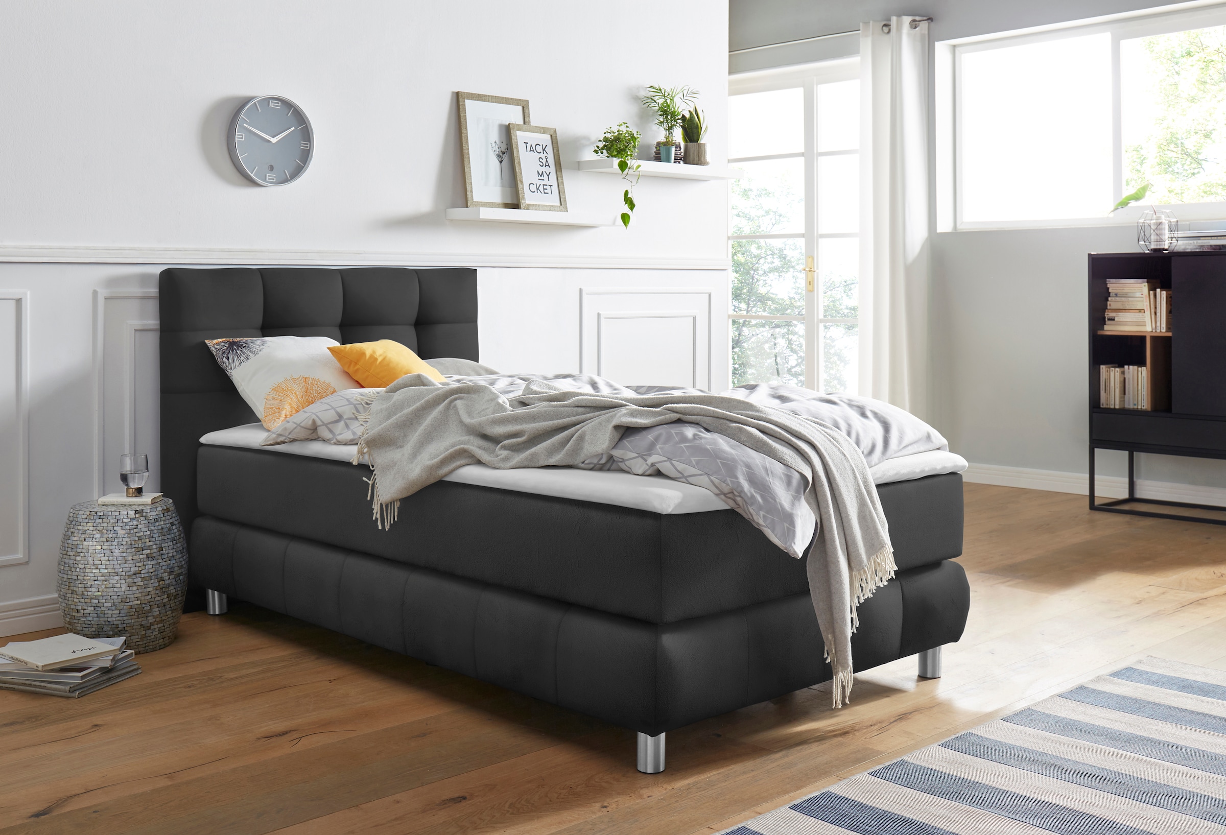Home affaire Boxspringbett "Salo" incl. Topper, 6 Breiten, 2 Härtegrade, TF günstig online kaufen