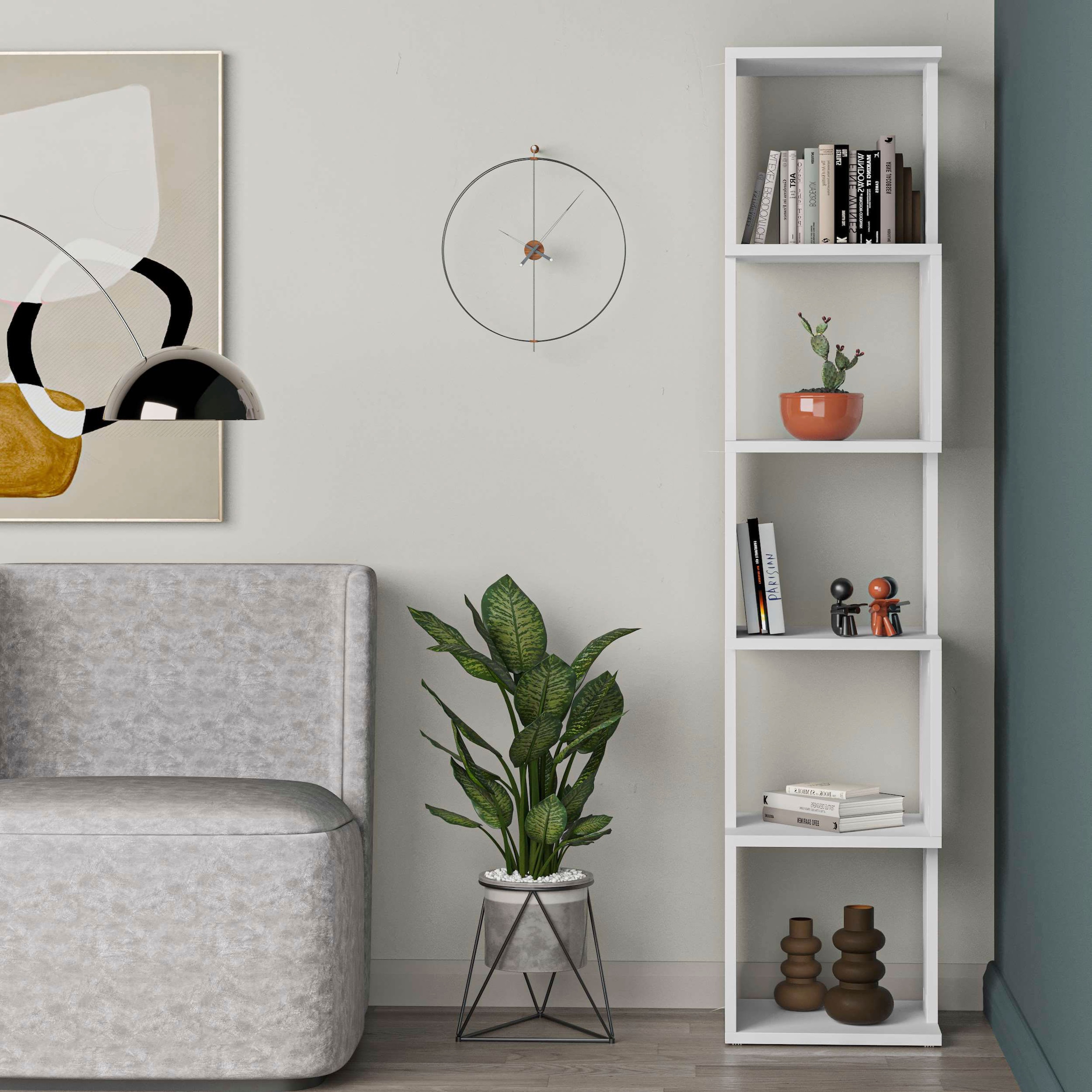 Decortie Bücherregal »Piri Bücherregal«, (Packung), Leichte Montage, Lagerung, Platzsparend