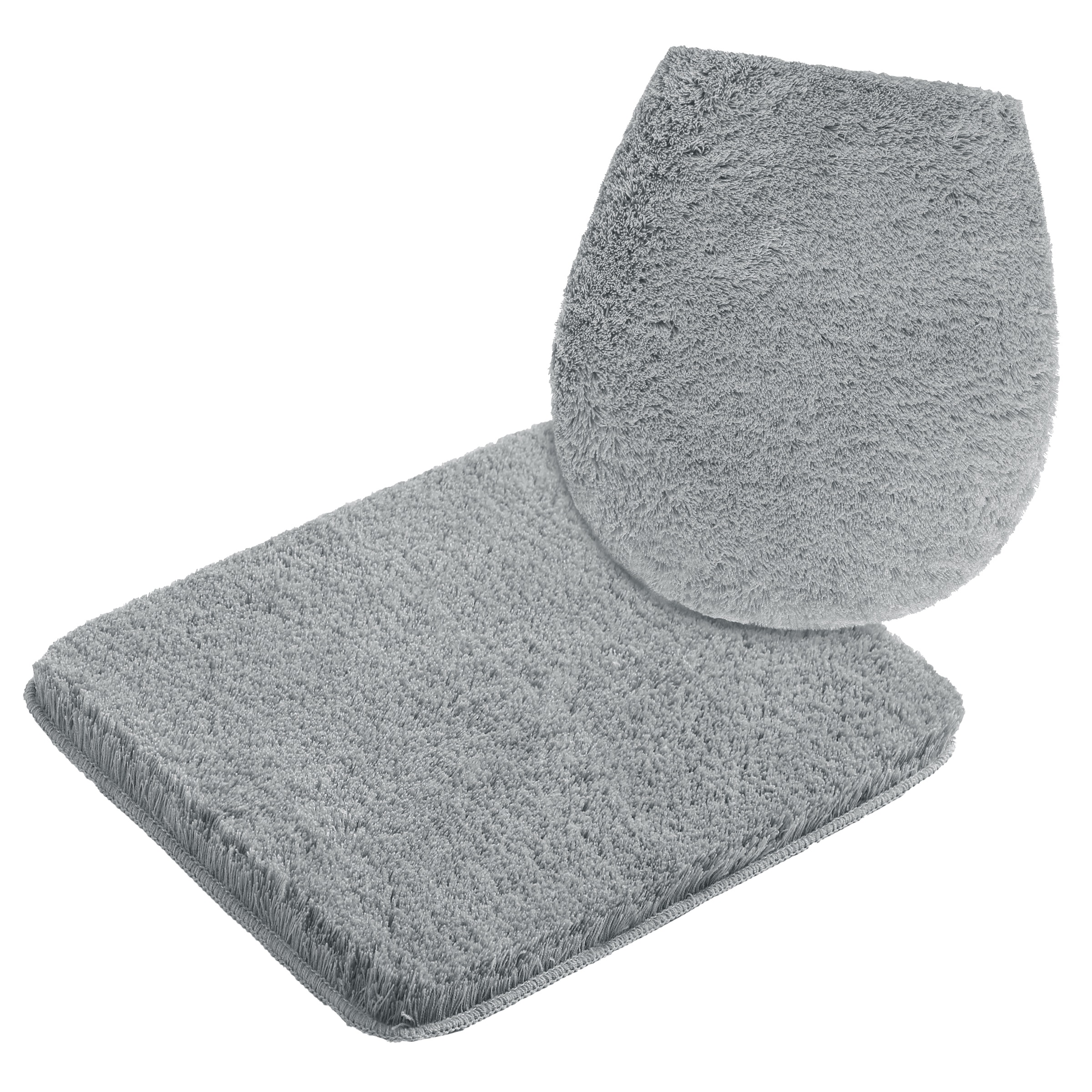 my home Badematte »Merida, Badvorleger, Badezimmer Teppich«, rutschhemmend beschichtet, fußbodenheizungsgeeignet-schnell trocknend-strapazierfähig, Badteppich, Uni Farben, rechteckig, rund & als 2-tlg. Set erhältlich