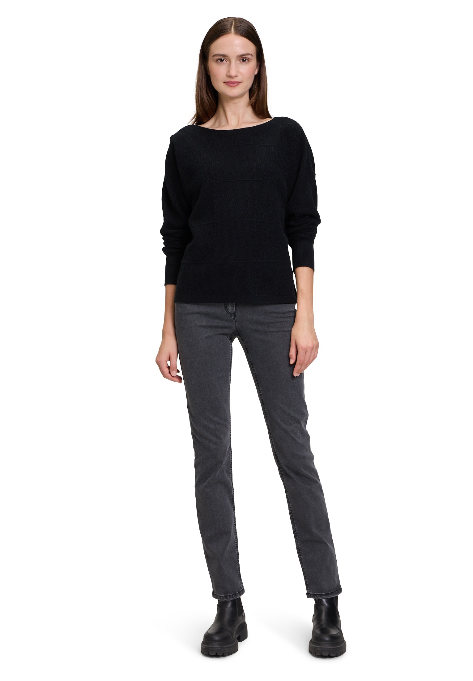 Betty Barclay Strickpullover »Betty Barclay Feinstrickpullover kariert«, (1 tlg.), Material