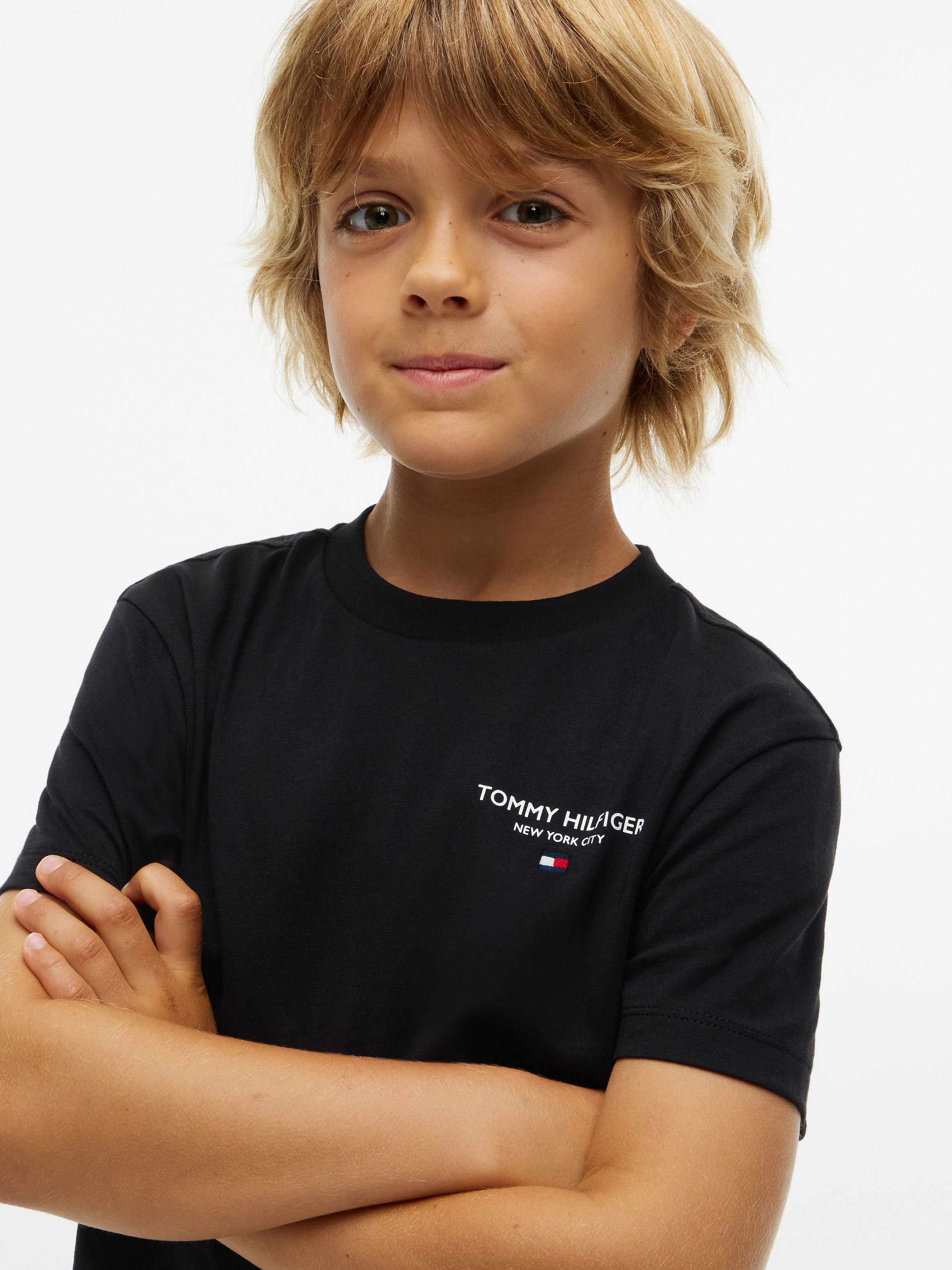 Tommy Hilfiger T-Shirt Rundhalsausschnitt, Regular Fit, Kinder bis 16 Jahre
