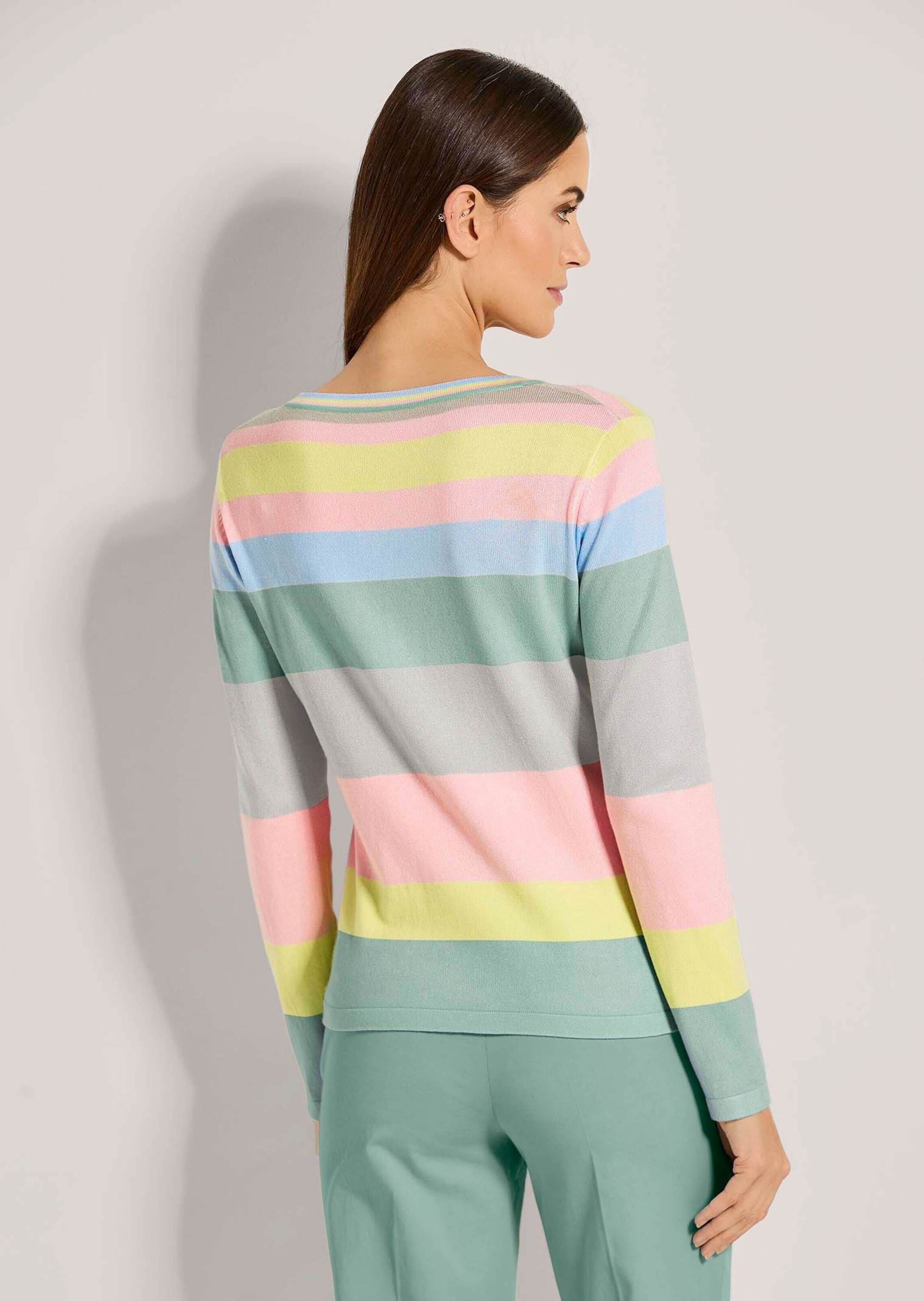 MADELEINE Longpullover »Pullover V-Pullover mit langen Ärmeln«