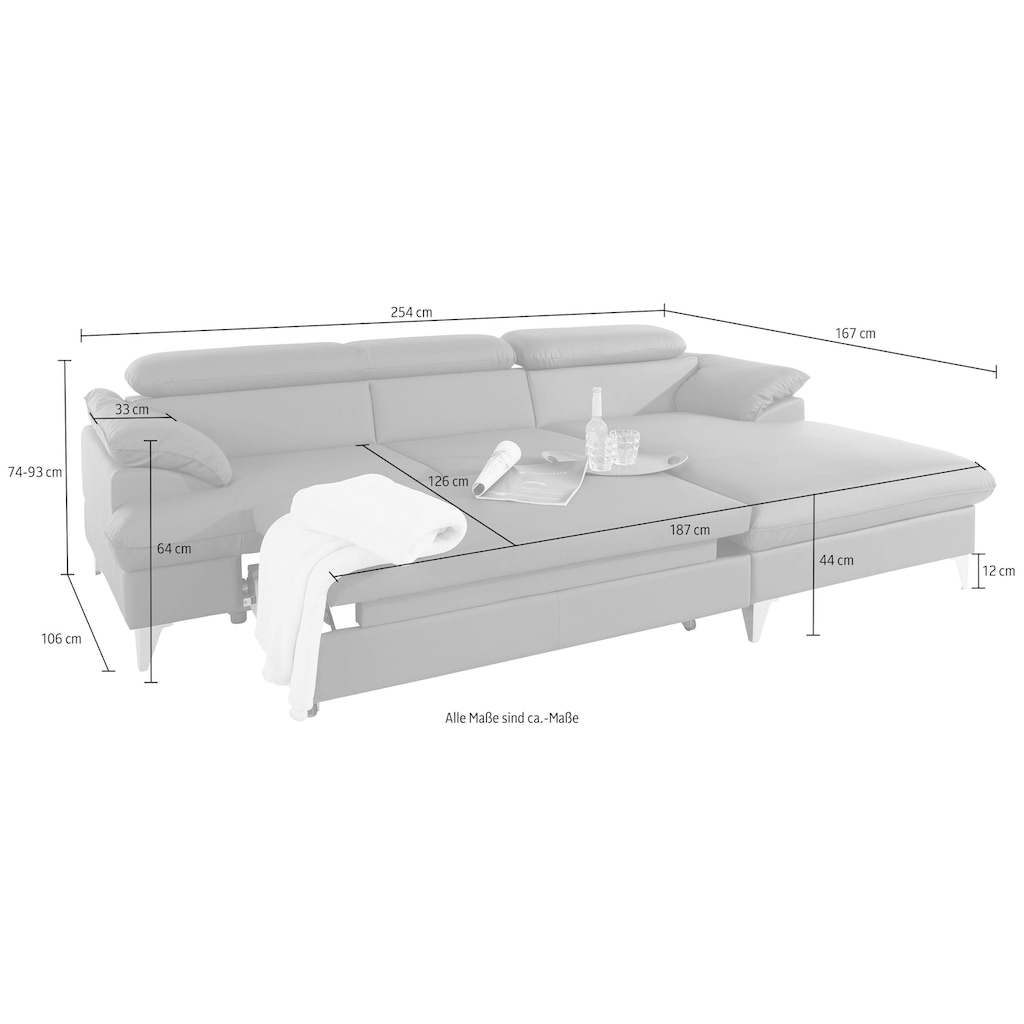 COTTA Ecksofa »Caluso L-Form«