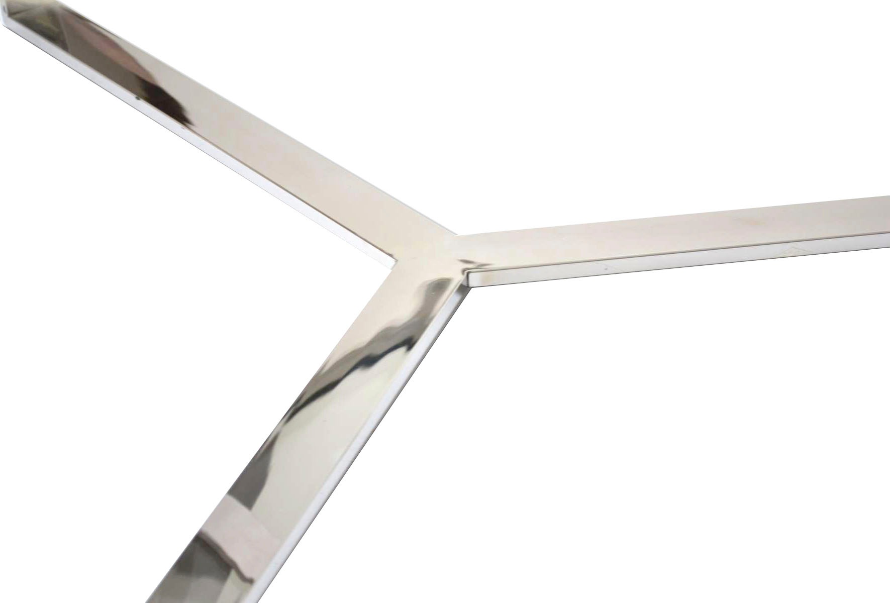 Leonique Couchtisch »Palmer«, Runder Couchtisch, Silber, Chrom, Glasplatte, Gestell, 90x90x40