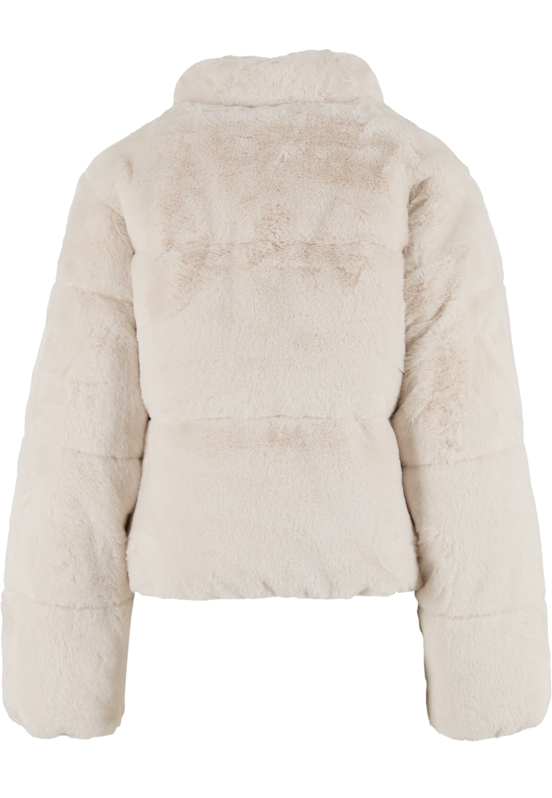 URBAN CLASSICS Winterjacke »Urban Classics Ladies Short Faux Fur Puffer Jacket« 1 Stk. tlg. ohne Kapuze