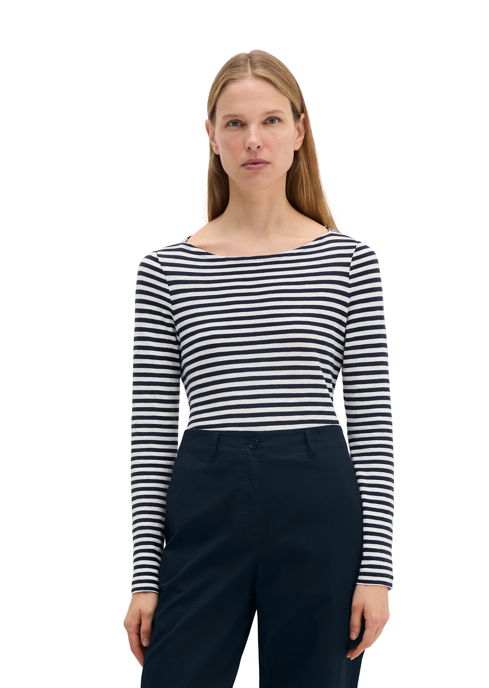 Marc OPolo Langarmshirt, mit leichtem U-Boot-Ausschnitt günstig online kaufen