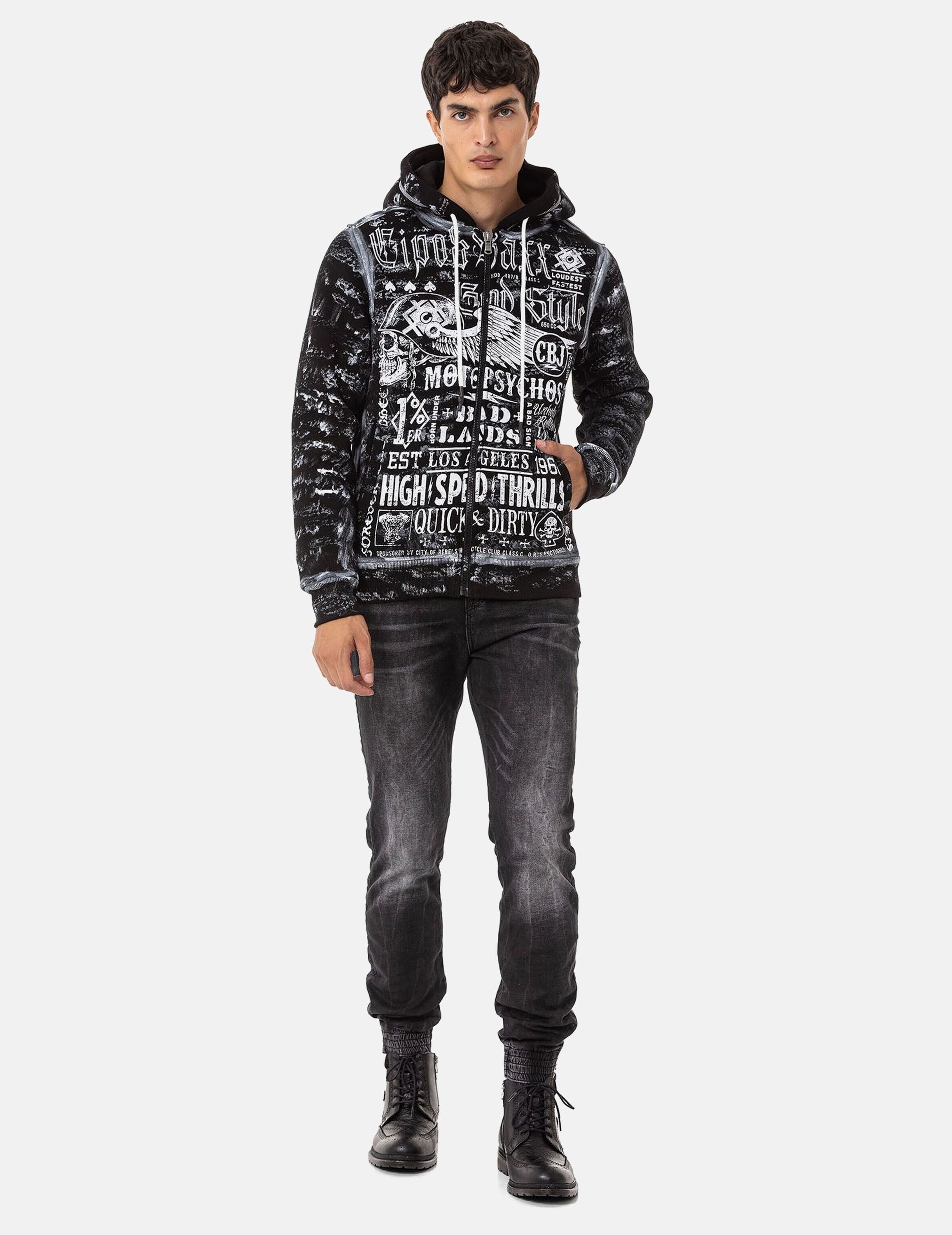 Cipo & Baxx Sweatjacke »Jacken«, mit auffälligem Print, CL544