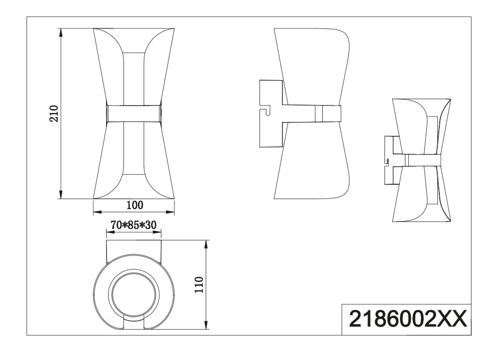 TRIO Leuchten Wandleuchte »COAT, up-and-down Wandlampe exkl 2x GU10 max 10W, zweifarbig« GU10 1 Stk. warmweiß - kaltweiß moderne Design Wandleuchte für wechselbare Leuchtmittel, 21cm hoch