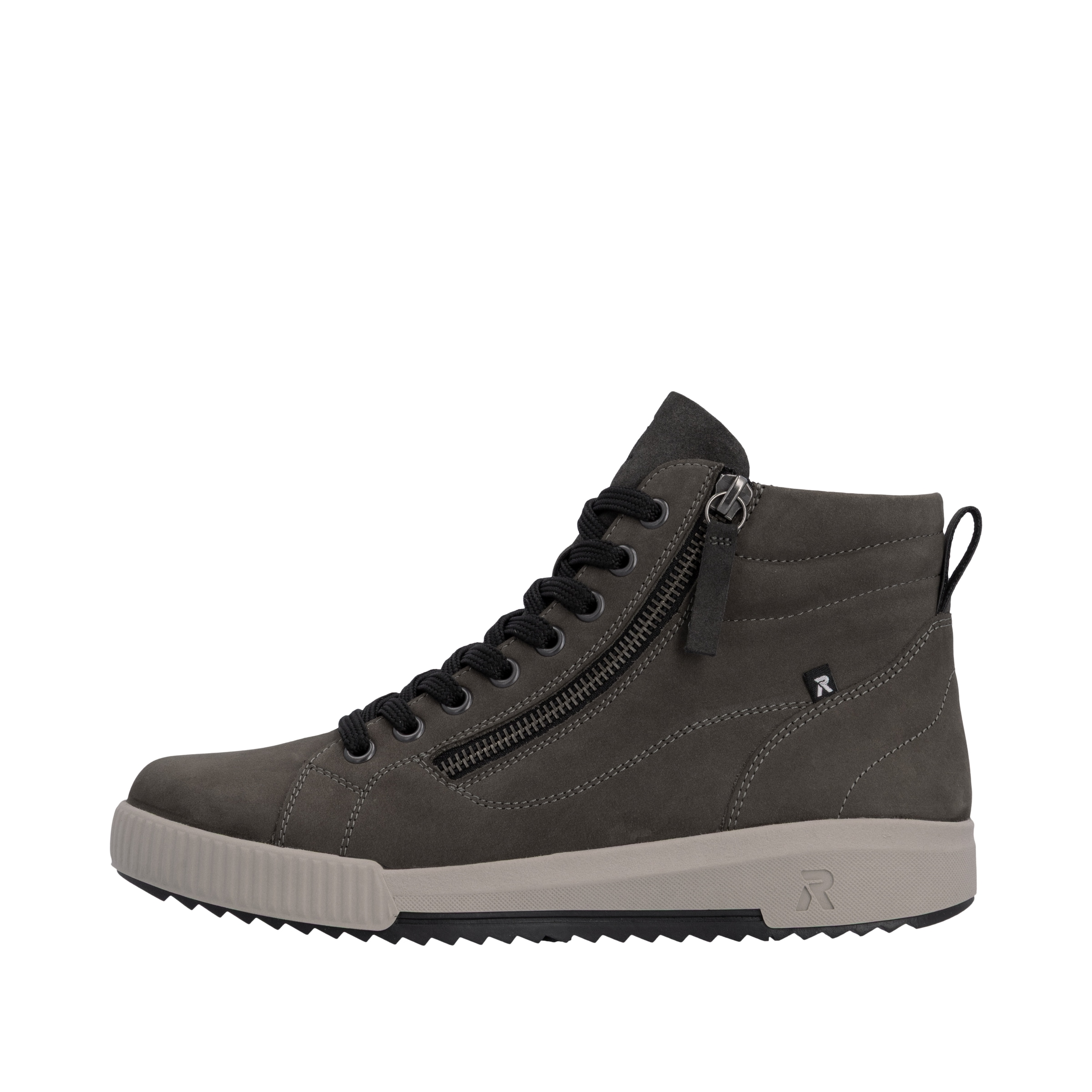 RIEKER Sport Schnürboots  Stiefelette, High Top Sneaker, Freizeitboots mit Reißverschluss