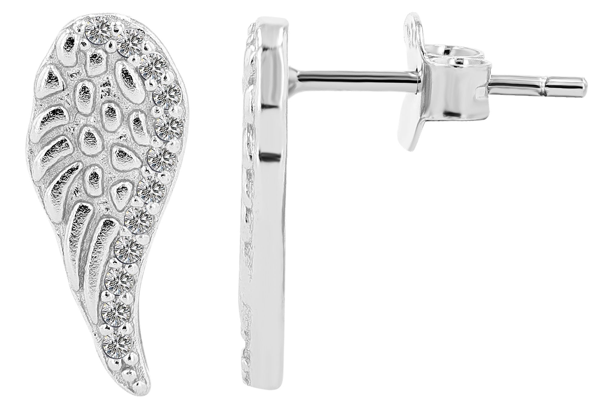 Adelia´s Paar Ohrhänger "Ohrringe – Ohrstecker Flügel aus 925 Silber" Ideal als Geschenk – dezent und elegant