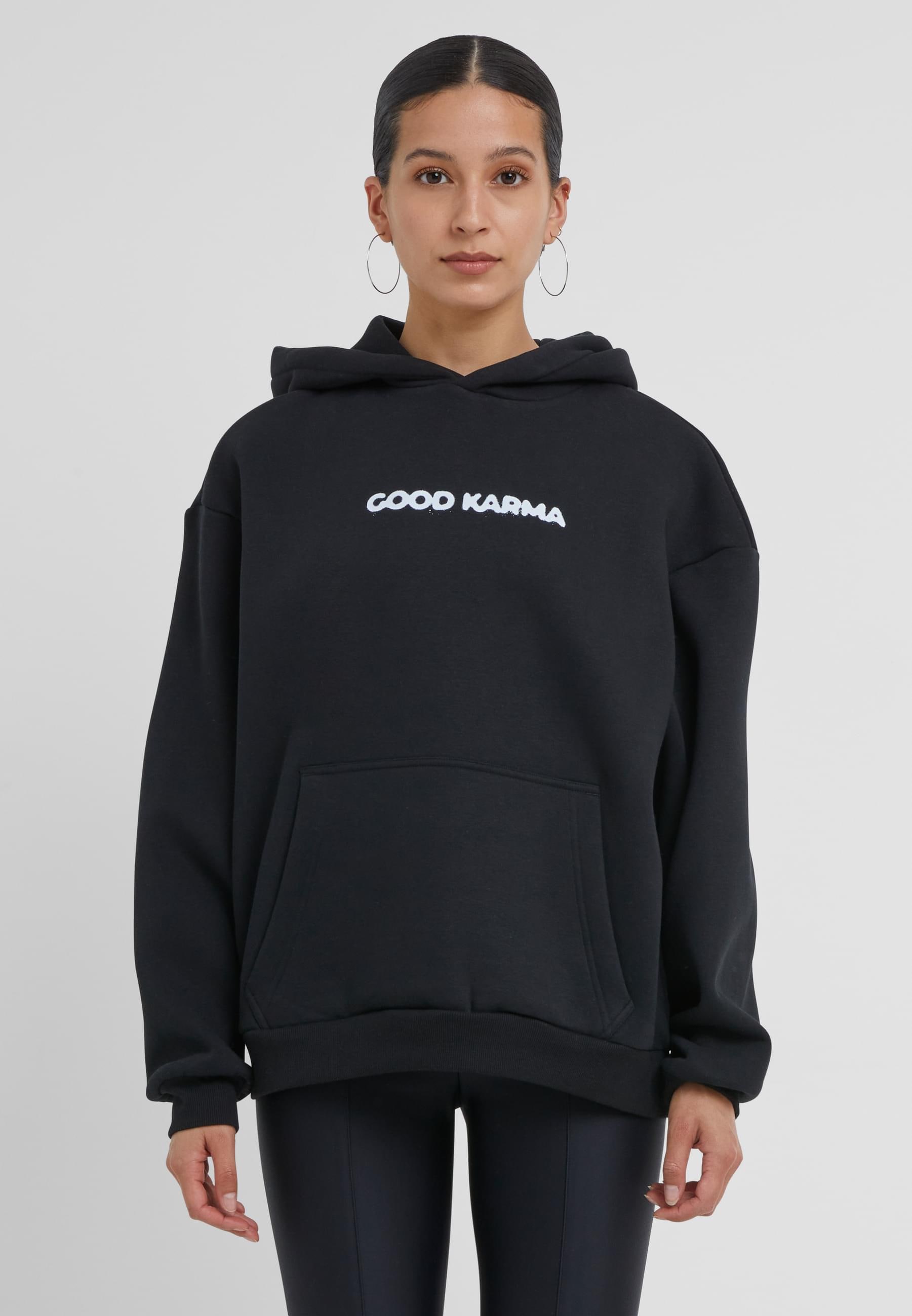 Miss Tee Kapuzenpullover »Miss Tee Karma Butterfly Ladies Fluffy Hoody«, (1 tlg.)