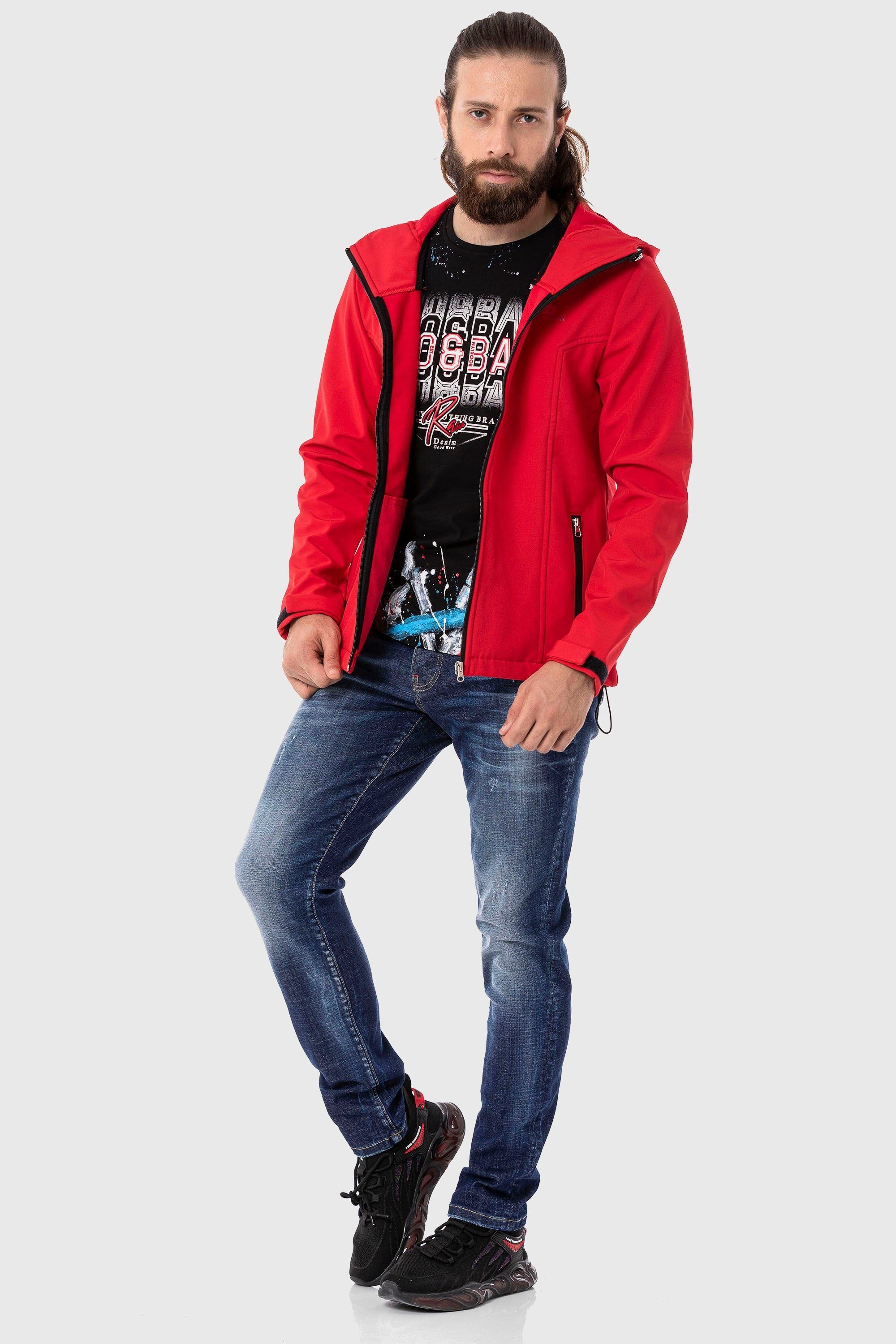 Cipo & Baxx Funktionsjacke »Jacke«, mit Kapuze, im unifarbenen Look