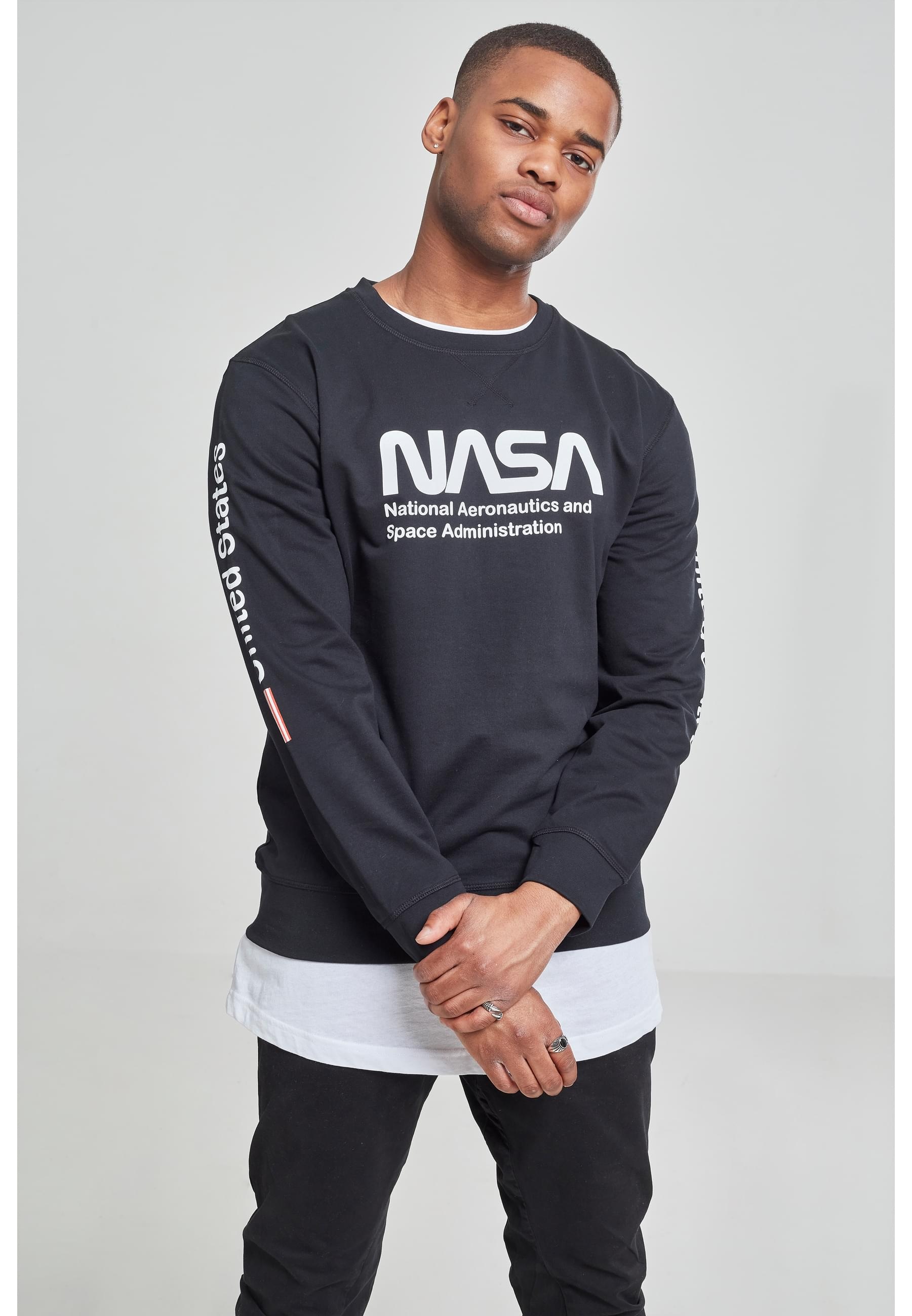 MisterTee Rundhalspullover »MisterTee Herren NASA US Crewneck«, (1 tlg.)