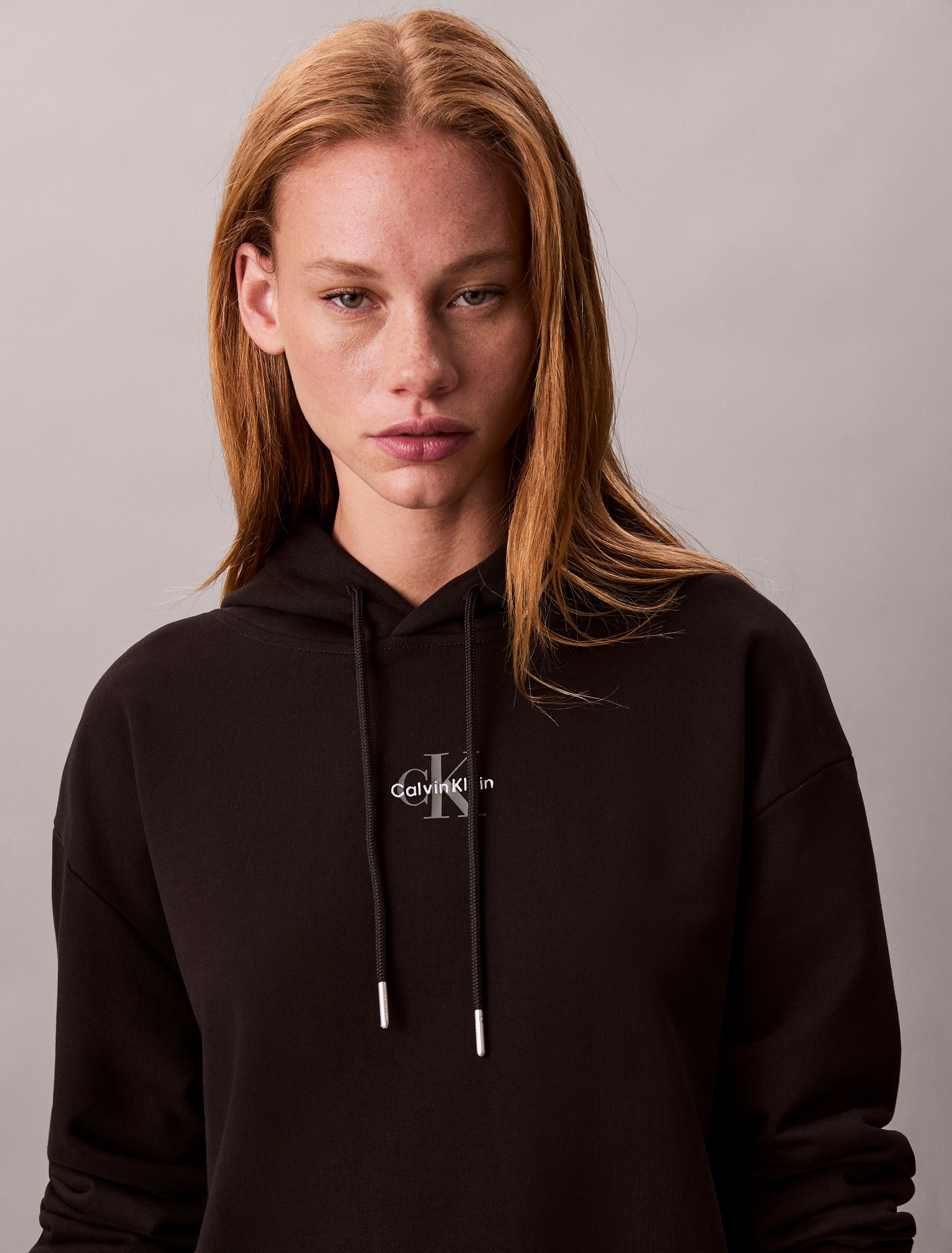 Calvin Klein Jeans Sweatkleid "LS MONOLOGO PREMIUM TERRY HOODIE", Mit Rundh günstig online kaufen
