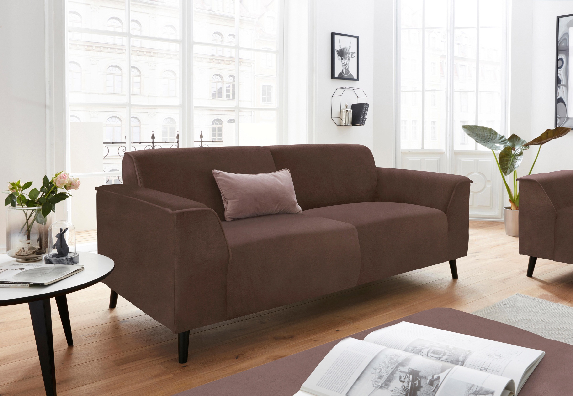 DOMO collection 2,5-Sitzer »Amora inklusive komfortablen Federkern für mehr Sitzkomfort«, zeitlos und bequem