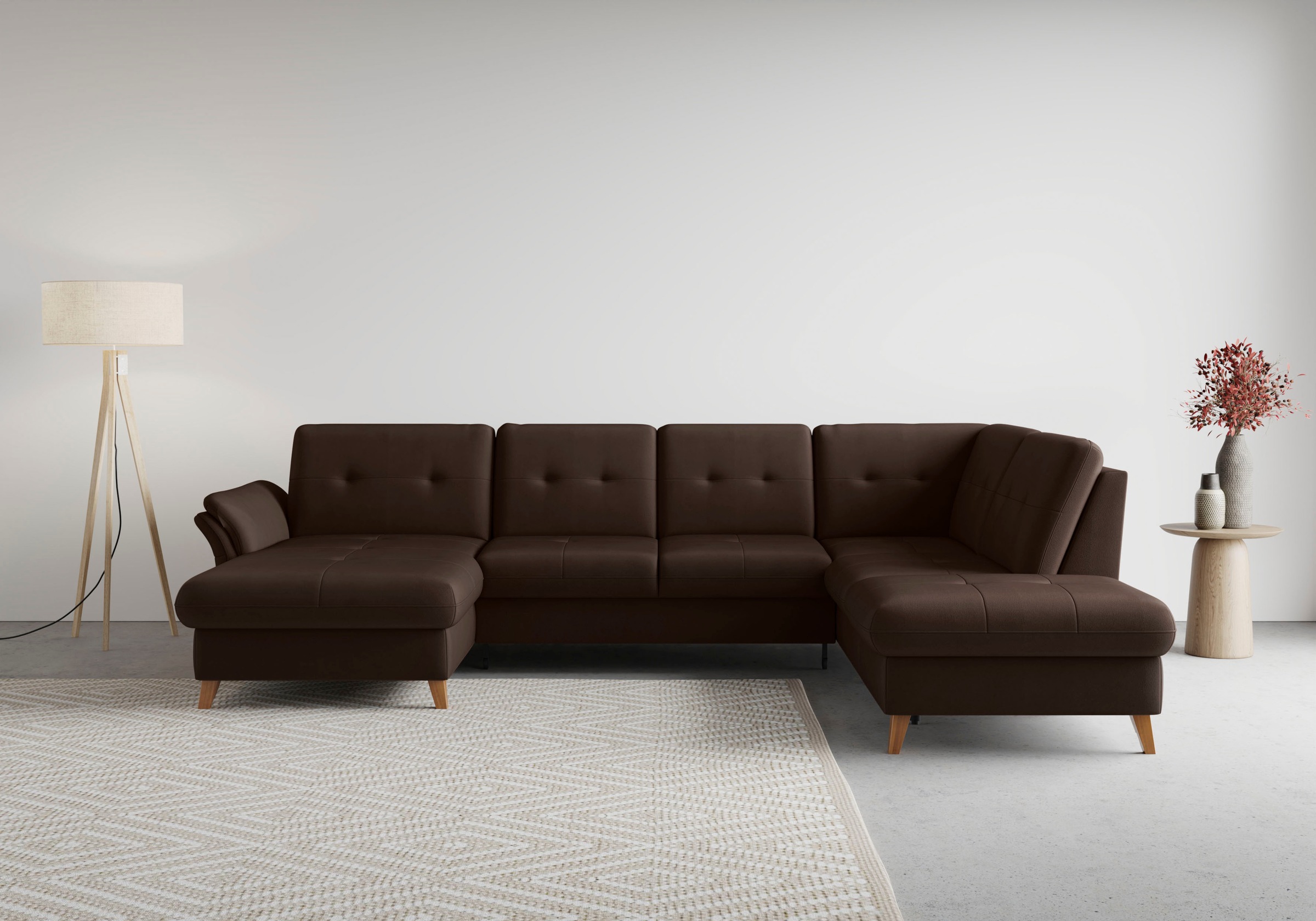 sit&more Wohnlandschaft "Göteborg" inkl. Sitztiefenverstellung, wahlweise mit Bettfunktion & Bettkasten