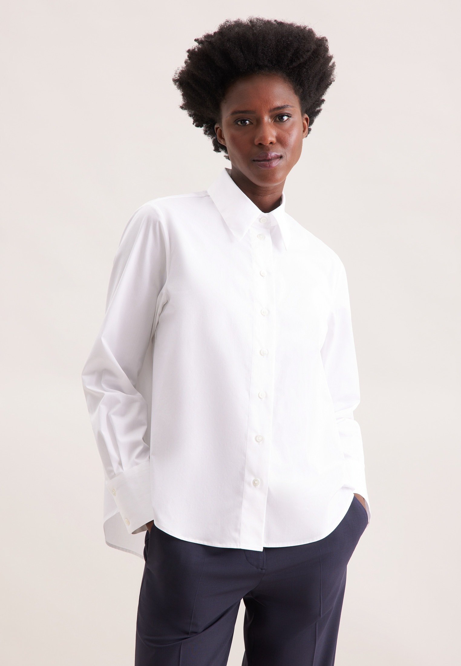 seidensticker Hemdbluse 1/1 Kragen Uni günstig online kaufen