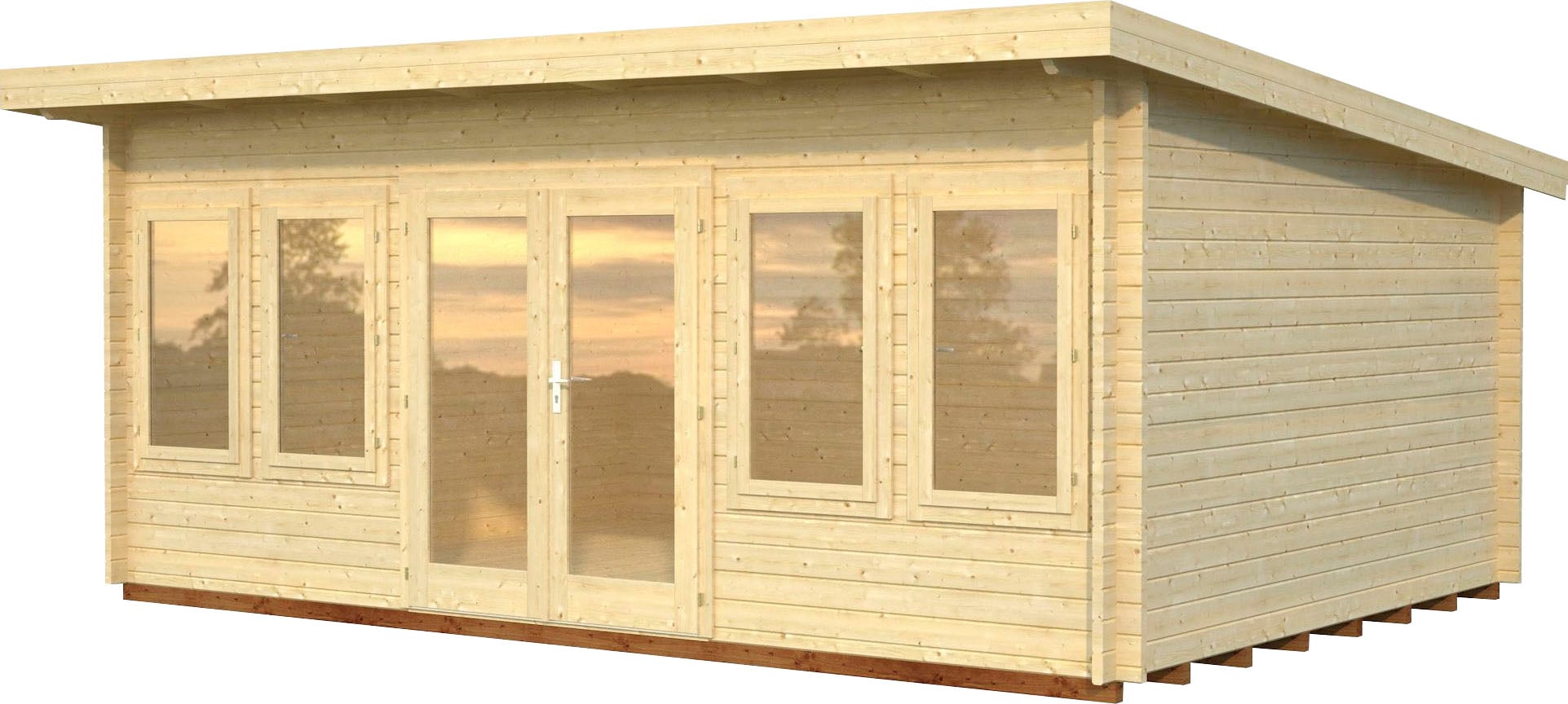 Palmako Gartenhaus »Lisa«, (Set), 19,4 m², mit Fußboden im Gartenhaus