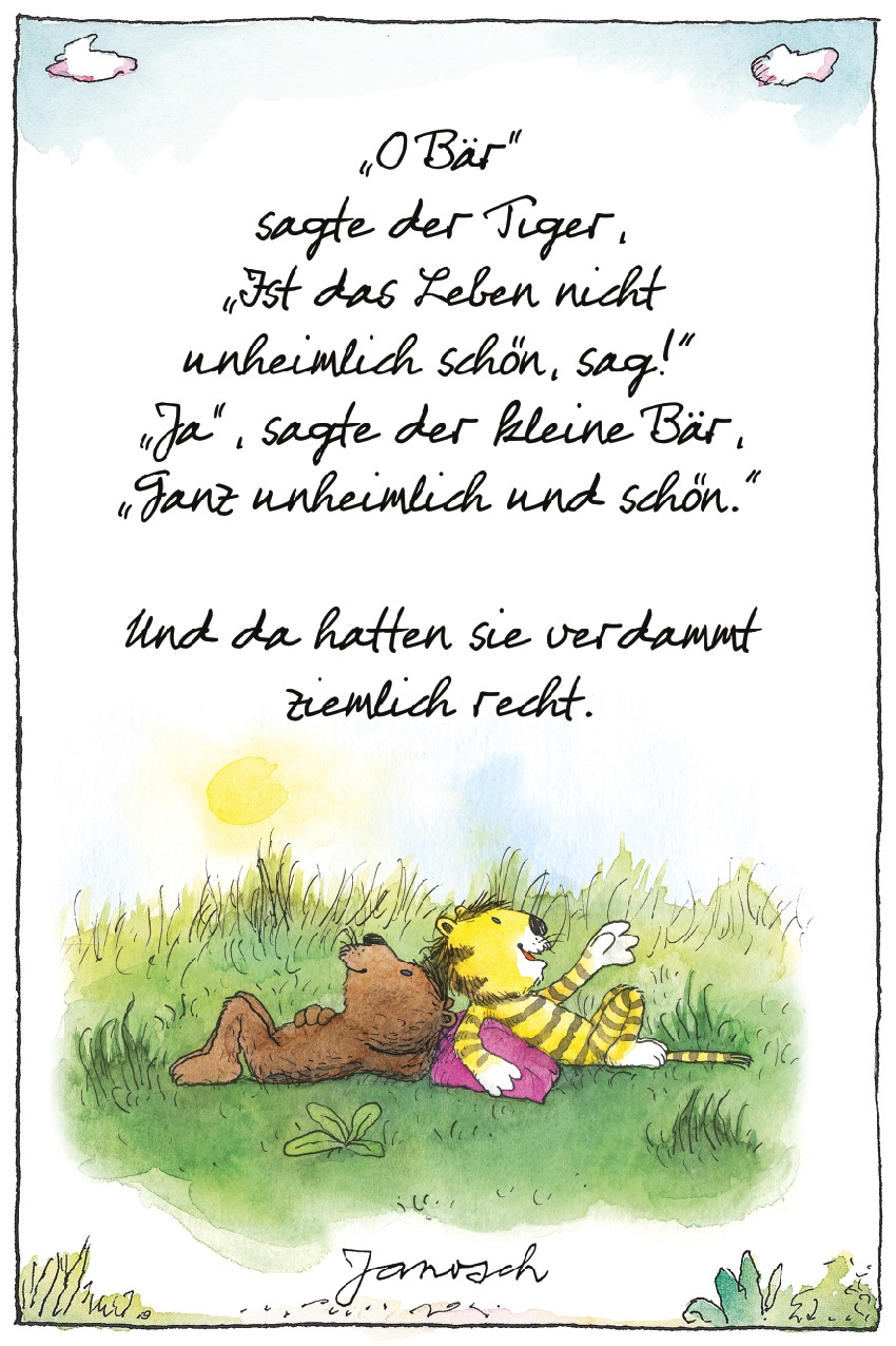 LuckyLinde Wanddekoobjekt "Der kleine Tiger und der kleine Bär - JANOSCH Zi günstig online kaufen