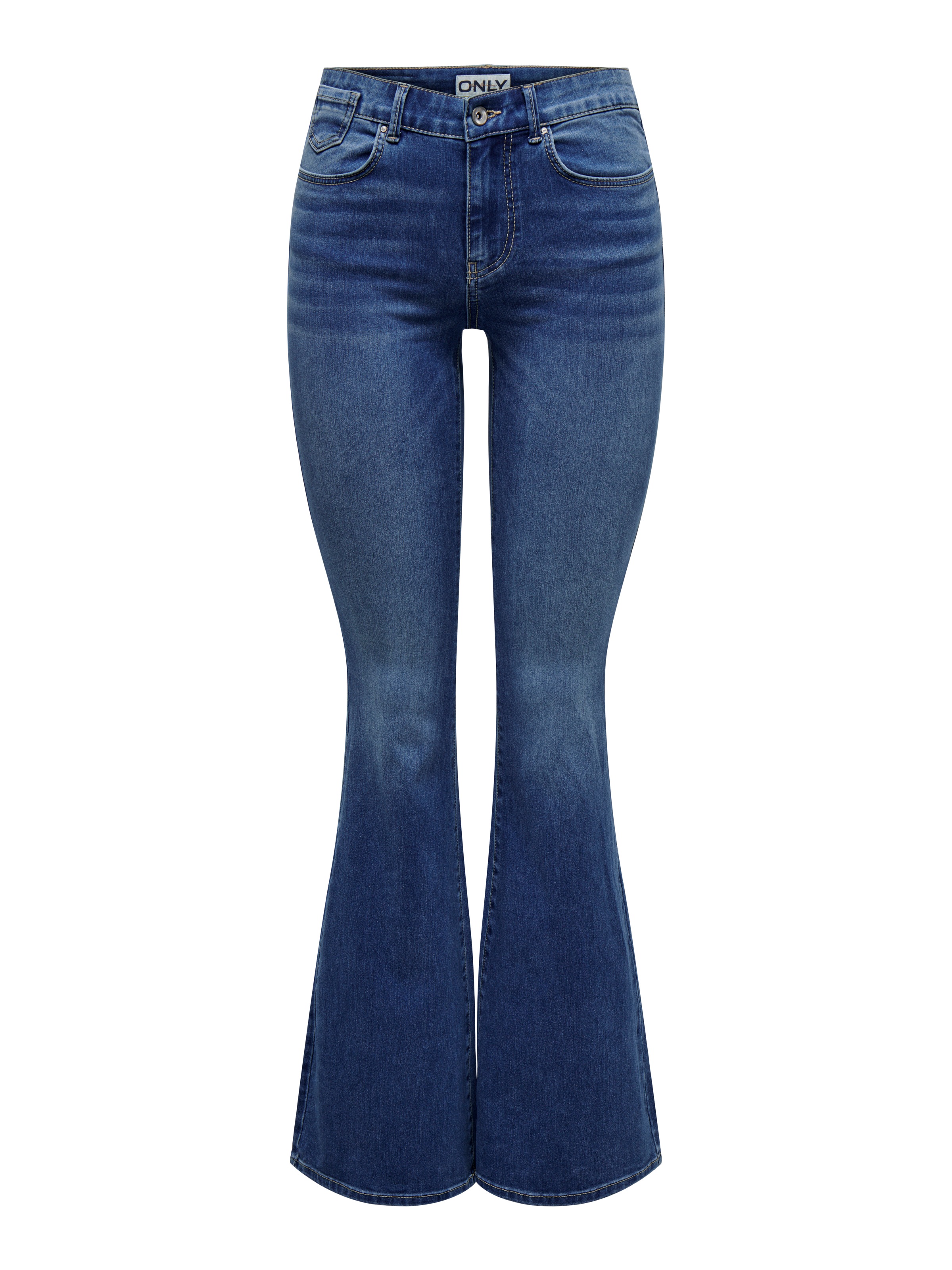 ONLY Bootcut-Jeans »ONLREESE REG RETRO FLARED DNM BOX« Materialmix, bootcut fit