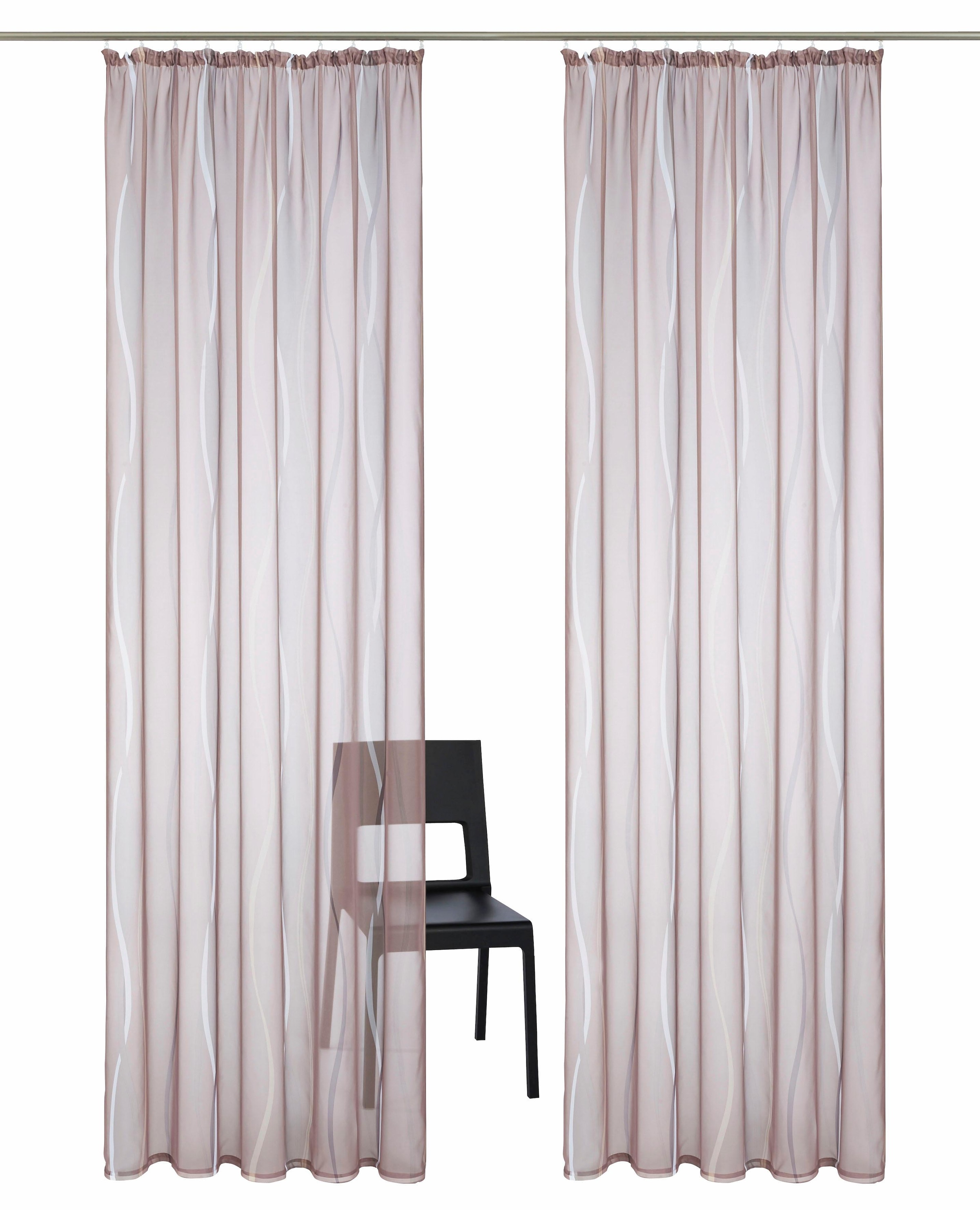 Polyester | transparent, »Dimona«, St.), Gardine 2er-Set, Voile, (2 BAUR home my