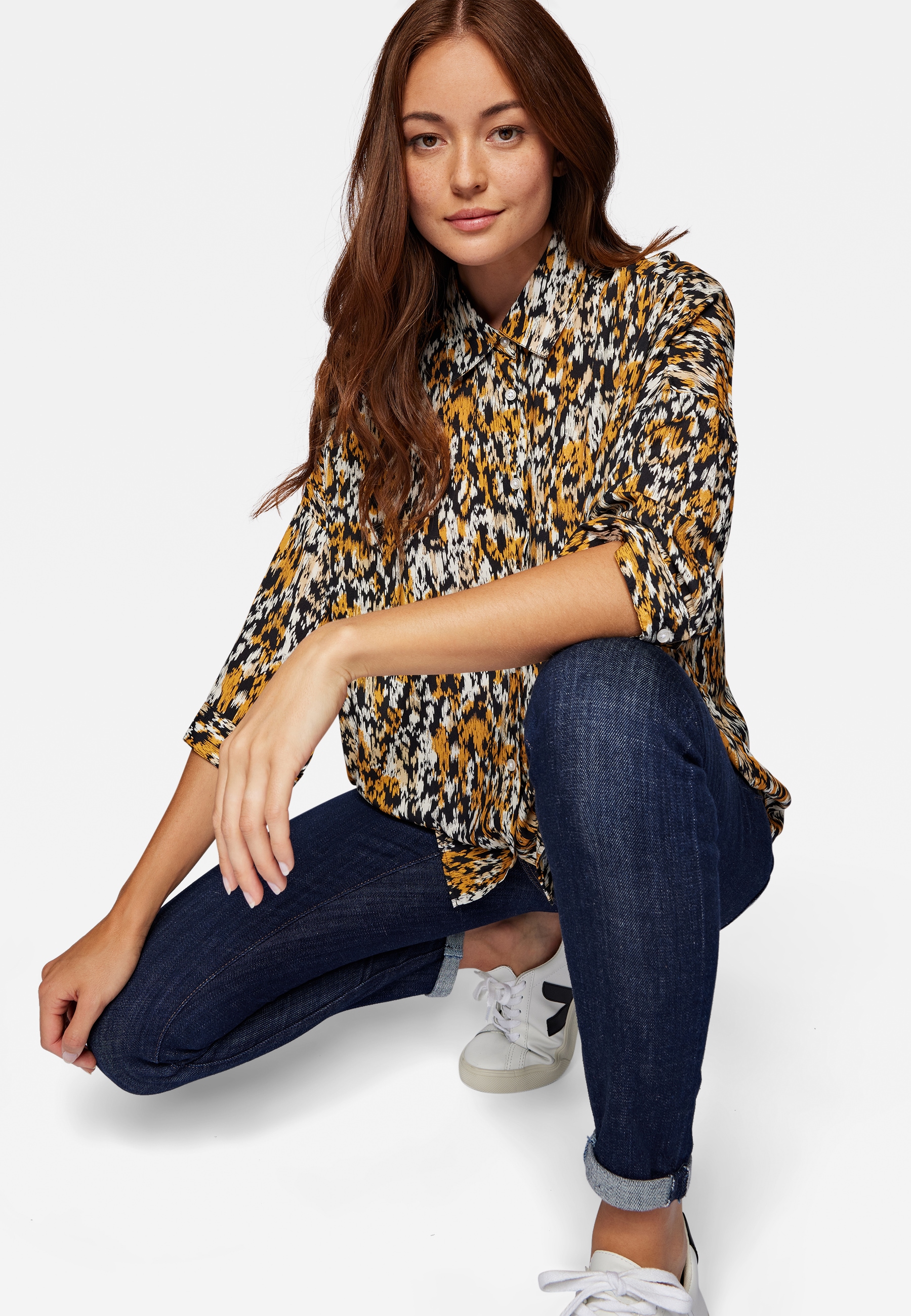 Mavi Langarmbluse »LONG SLEEVE SHIRT«, Bluse mit Muster