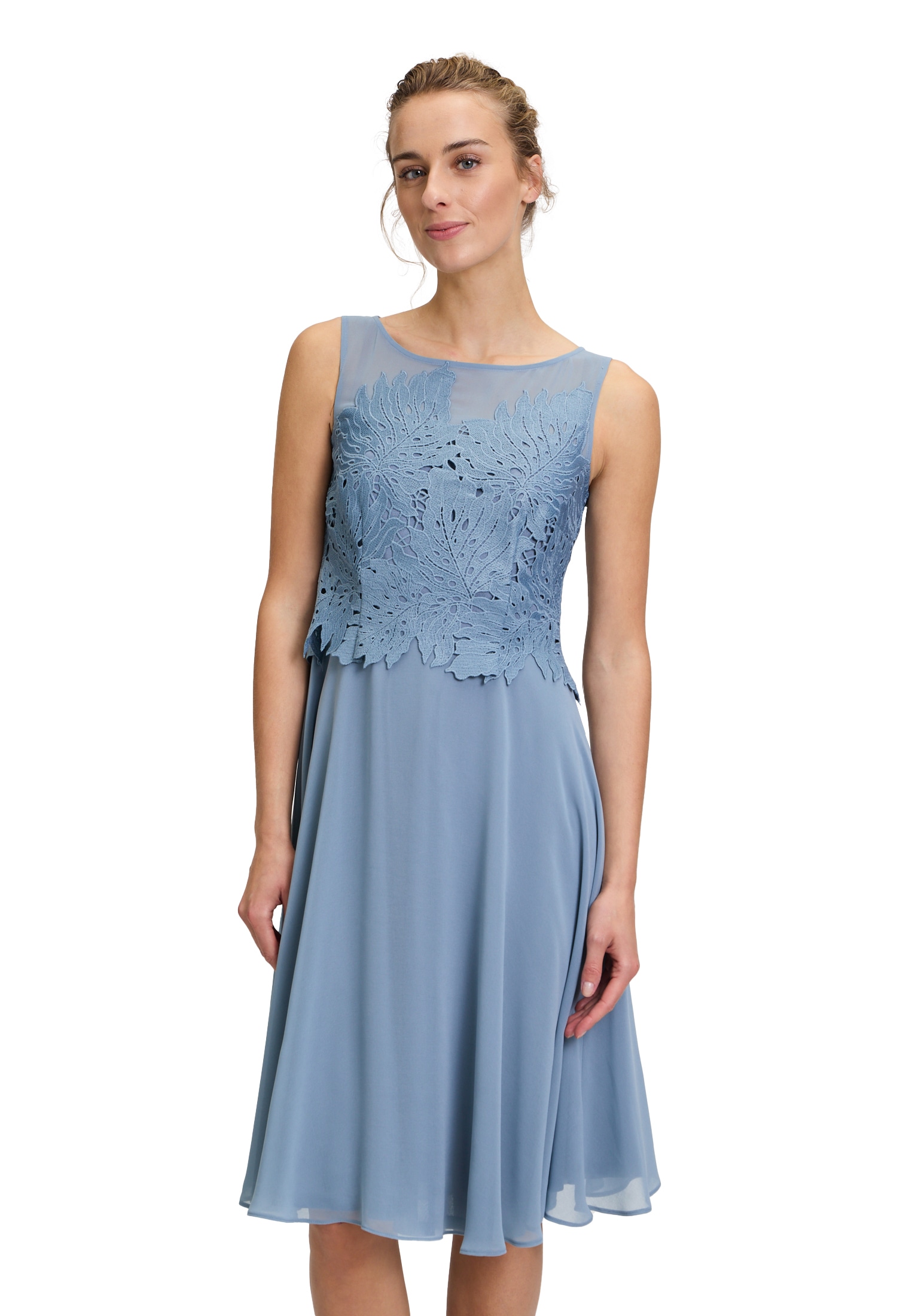 Vera Mont Chiffonkleid "Damen Chiffonkleid mit Stickerei" Ohne Tasche Stick günstig online kaufen