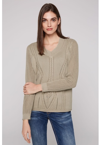 V-Ausschnitt-Pullover, aus Baumwolle