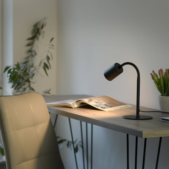 my home LED Tischleuchte »Maci«, 1 flammig-flammig, Tischlampe, warmweißes  Licht, dreh- und schwenkbarer Reflektor | Sale bei BAUR