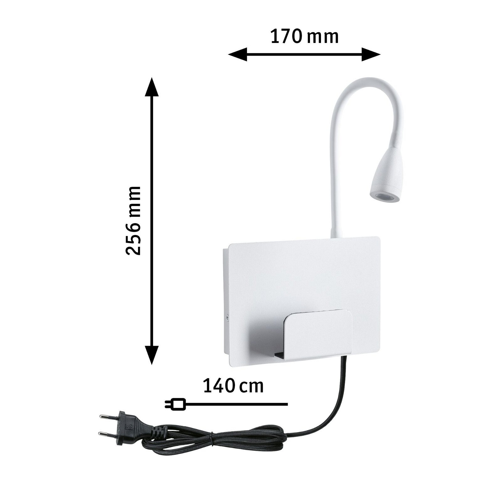 Paulmann LED Wandleuchte »Halina 3W Weiß USBC 230V 2700K Kunststoff/Metall«,  1 flammig-flammig | BAUR