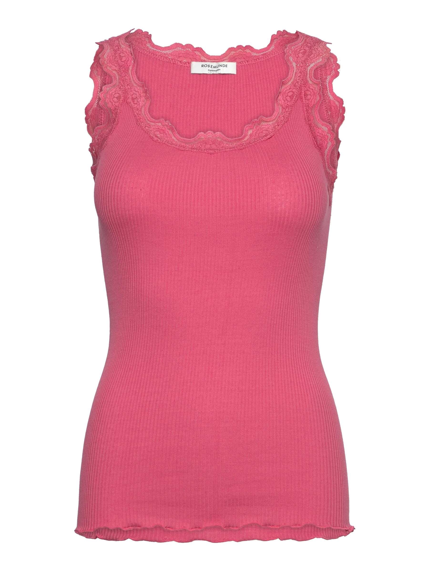 rosemunde Spitzentop "Babette Silk Top mit Seide" Vintage-Spitzenbesatz, mit Rundhalsausschnitt, hoher Seidenanteil