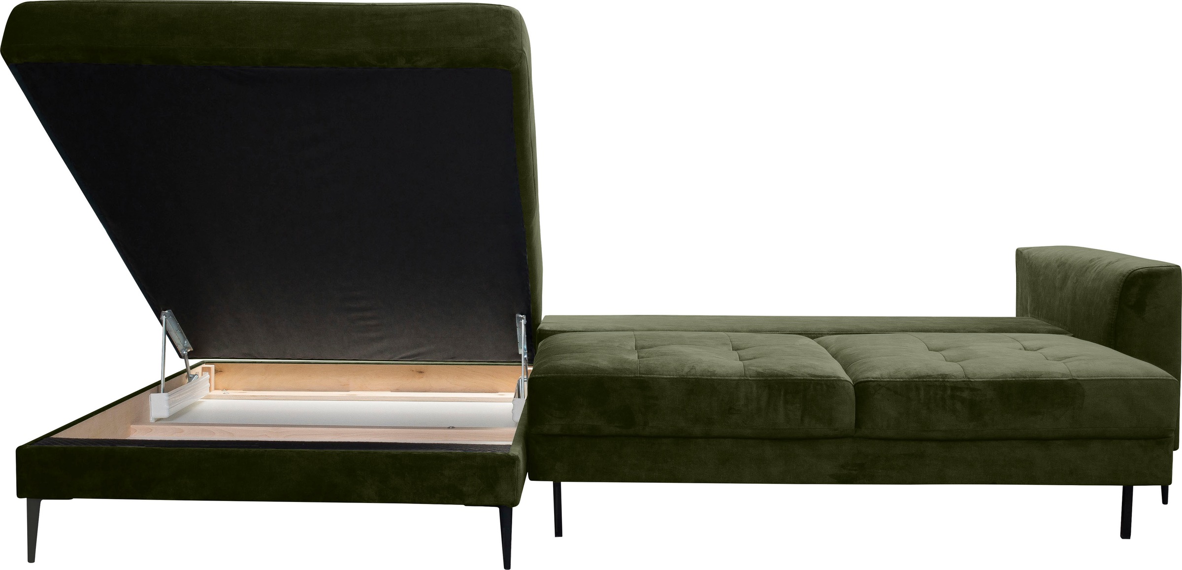 TRENDMANUFAKTUR Ecksofa »Luzi, wahlweise mit Schlaffunktion & Bettkasten. OTTOs Choice, L-Form«, Designsofa mit tollem Sitzkomfort, Metallfüße schwarz, Breite 280 cm