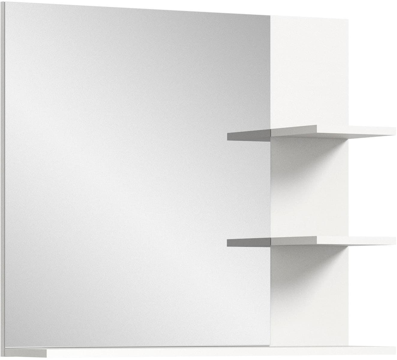 Home affaire Spiegel »Landsby, Breite 80 cm, 3 Ablageböden, hochwertiges Spiegelglas«, (1 St.), Badmöbel, Spiegel, Wandspiegel, Bad, Badezimmer