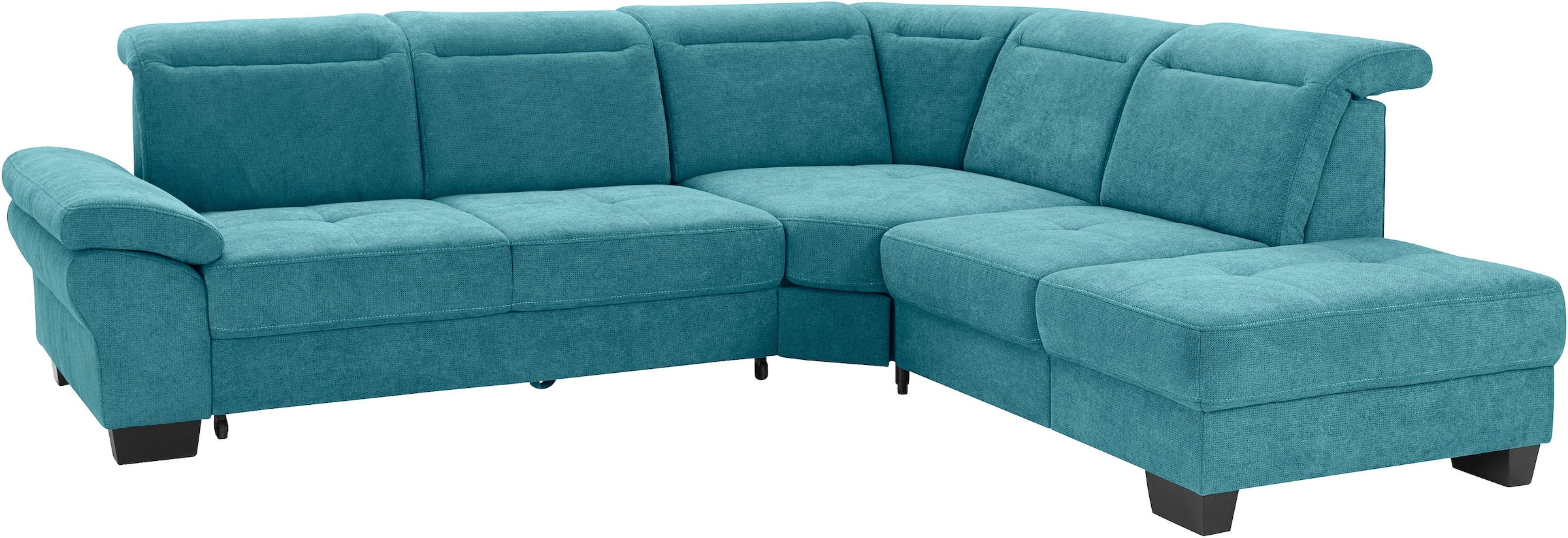 Places of Style Ecksofa »Cornwall L-Form«, incl. Sitztiefenverstellung, mit Bettfunktion und Kopfteilverstellung