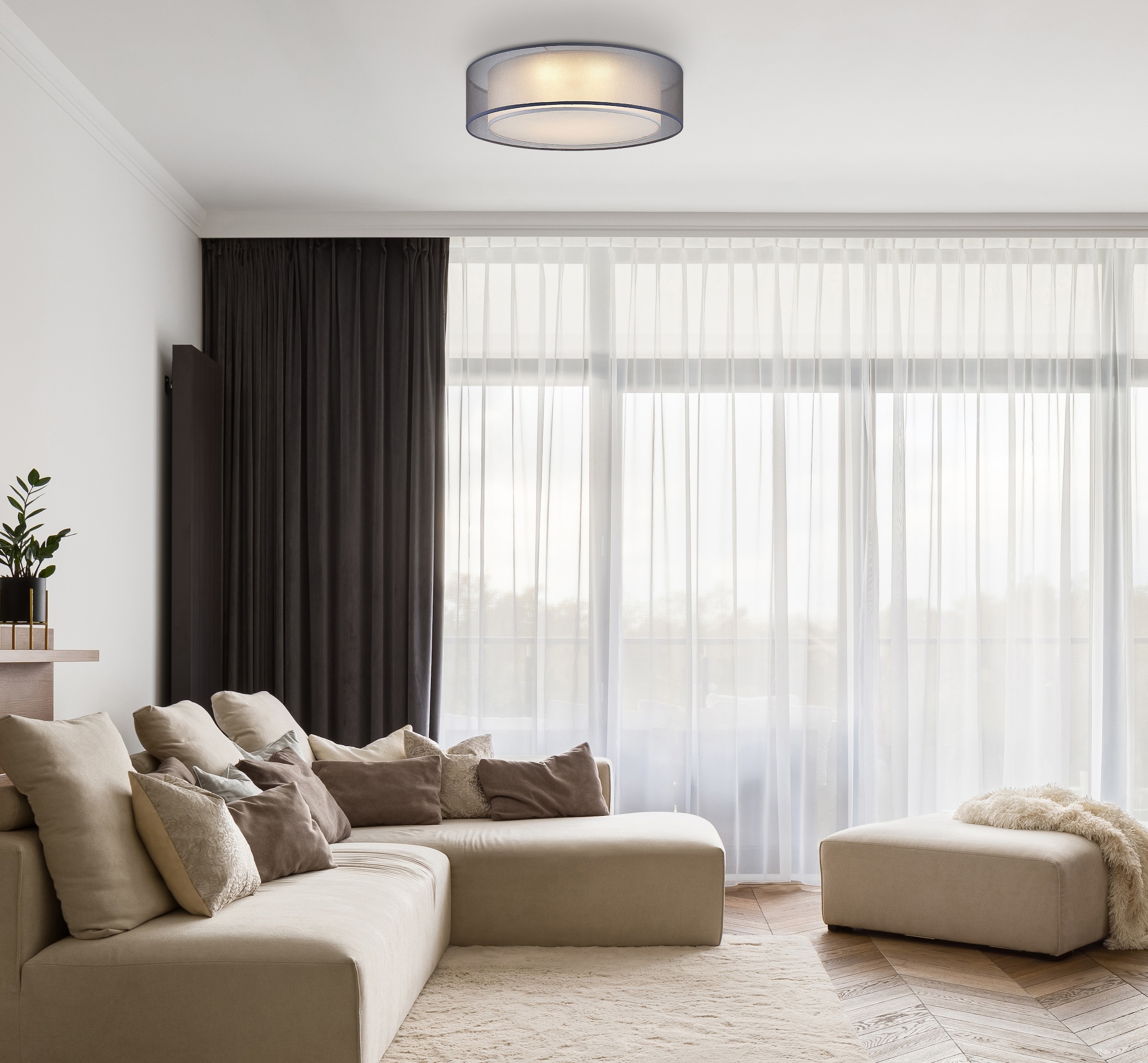 NOWA Deckenleuchte »CHLOE« LED-Modul 1 Stk. Warmweiß Deckenlampe Wohnzimmer-Leuchte Schlafzimmer-Leuchte Flur Küche