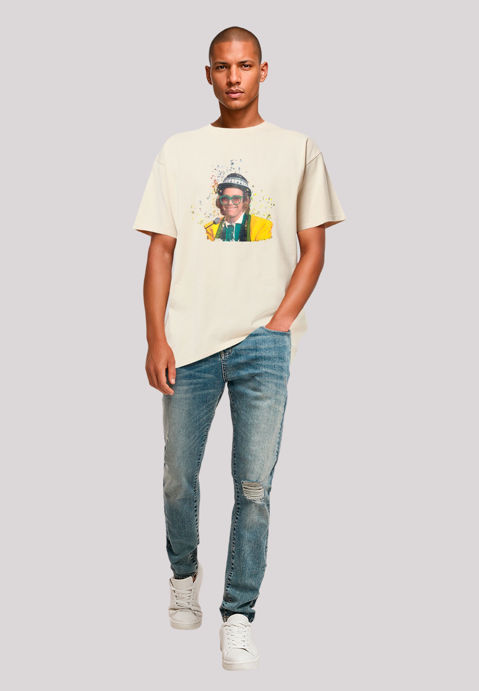 F4NT4STIC T-Shirt "TV Times Elton John At The Piano 1977", Premium Qualität günstig online kaufen