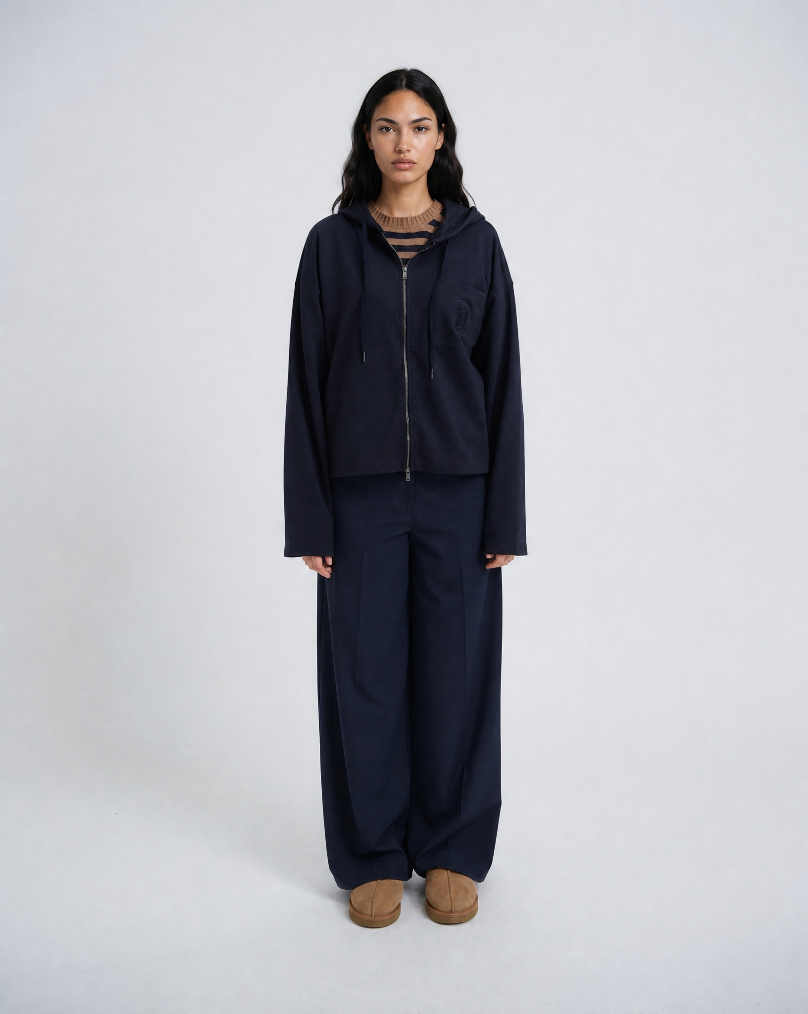 Smith & Soul Kapuzensweatjacke mit Zwei-Wege-Reißverschluss