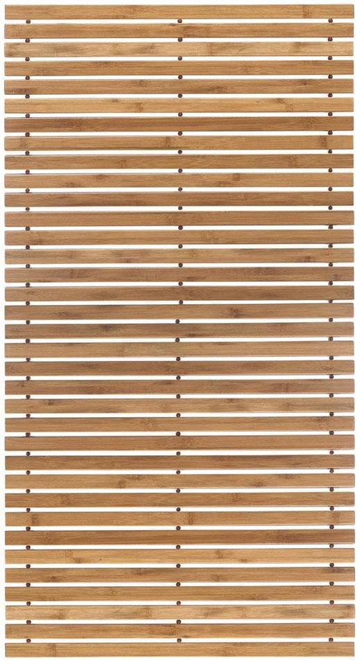 Kleine Wolke Badematte "Level Holzmatte, Badvorleger" Höhe 8 mm rutschhemmend beschichtet fußbodenheizungsgeeignet 100% Bambus