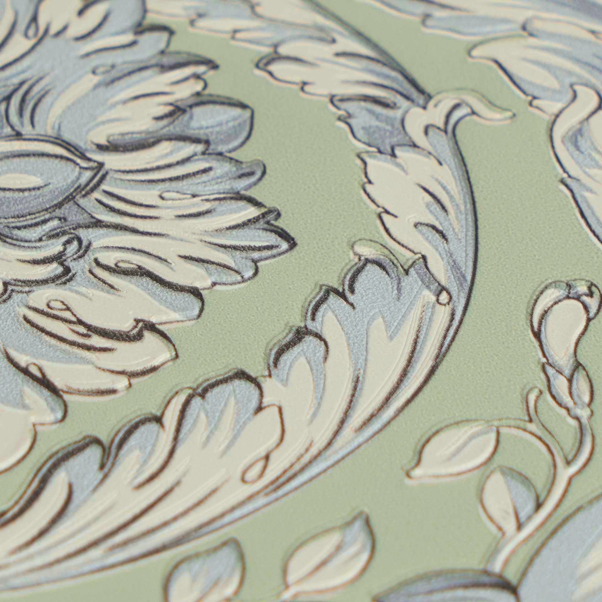 Versace Vliestapete »Versace 6 Barocco –« 3D-Optik | Barock | Motiv geprägt Neo-klassisches Rankenmuster mit Glanz & strukturierter Prägung