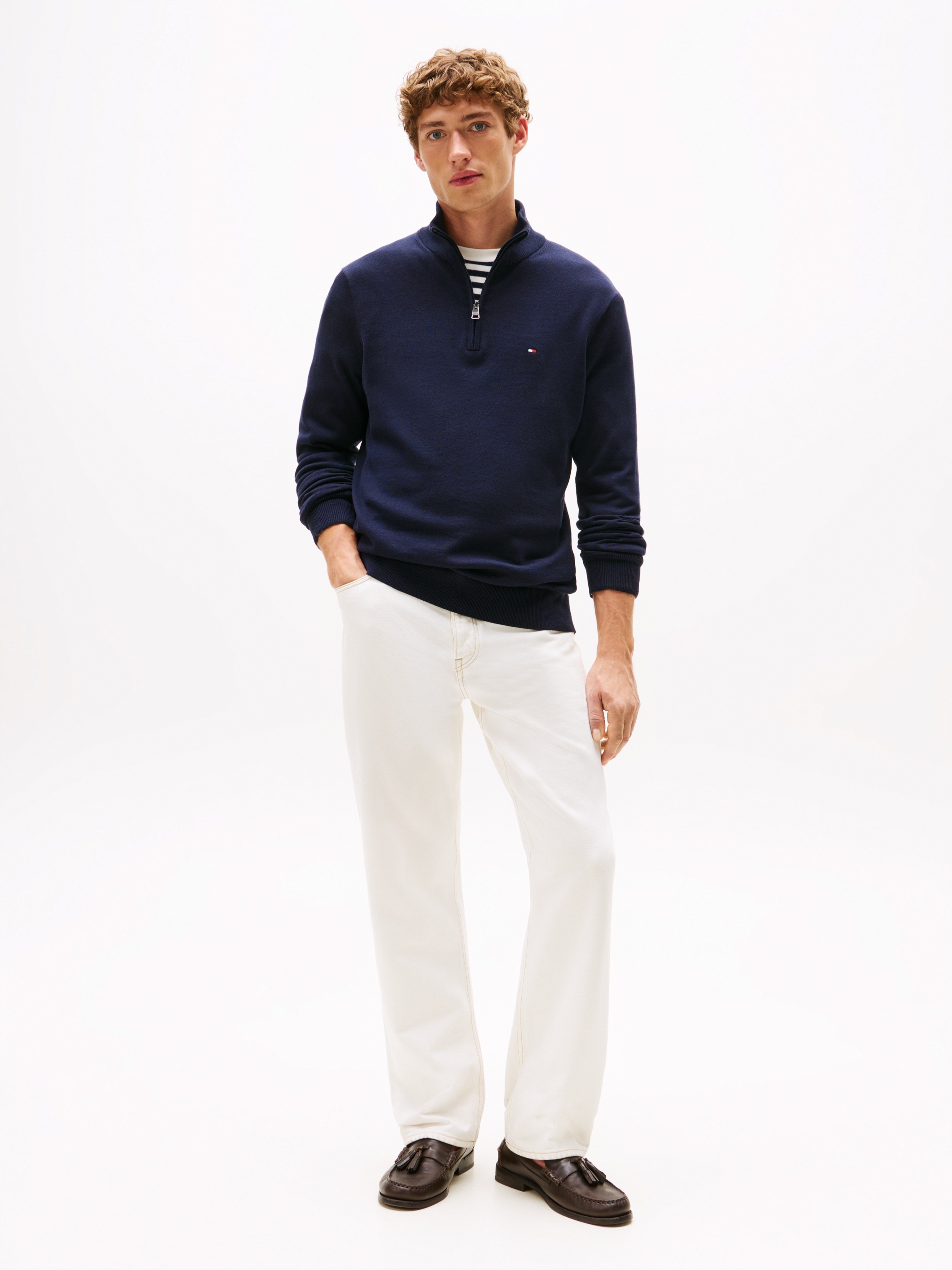 Tommy Hilfiger Troyer »ESSENTIAL COTTON ZIP MOCK«