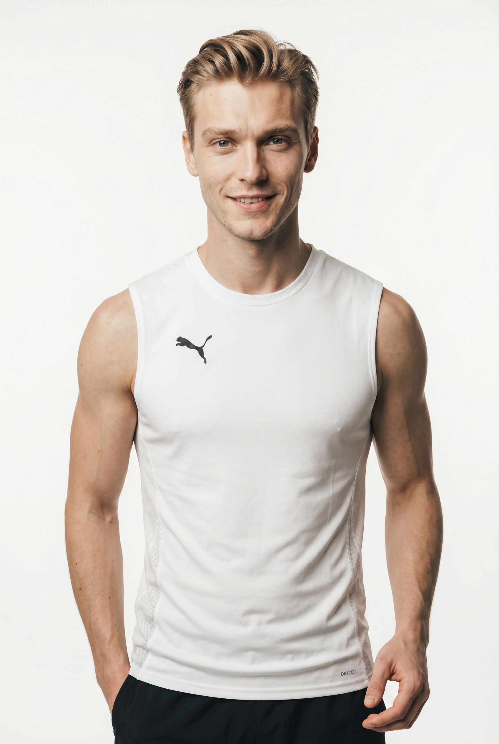 PUMA Fußballtrikot "TEAMGOAL SLEEVELESS JERSEY" für Fußball, ärmellos, sportlicher Stil, aus Interlock-Material