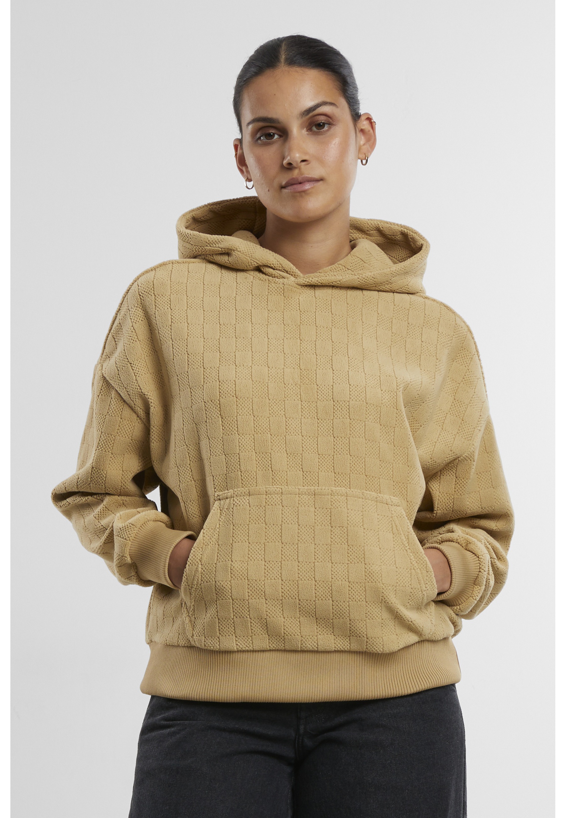 Thumbnail - URBAN CLASSICS Kapuzensweatshirt "Urban Classics Ladies Jacquard Velvet Oversized Hoodie"