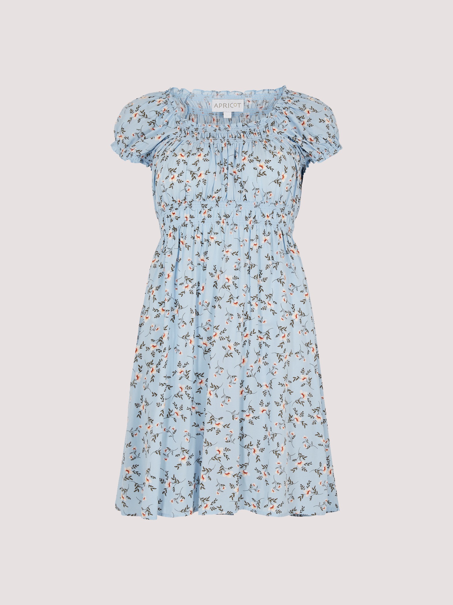 Apricot Minikleid »Milkmaid Kleid Orchidee« mit Rüschen