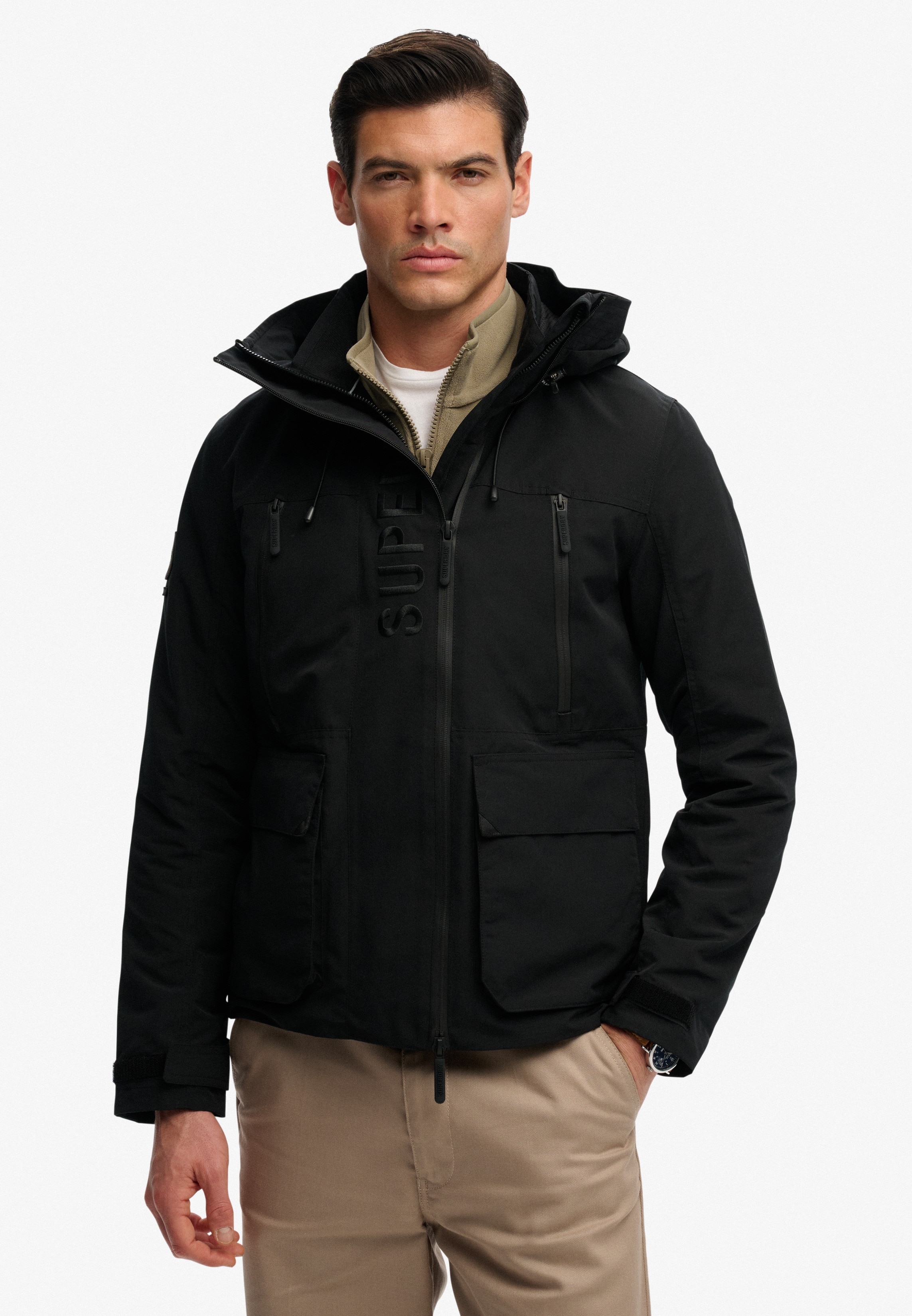 Superdry Outdoorjacke "HOOD ULTIMATE EMB WINBREAKER" mit Kapuze Kunstfaser, regular fit